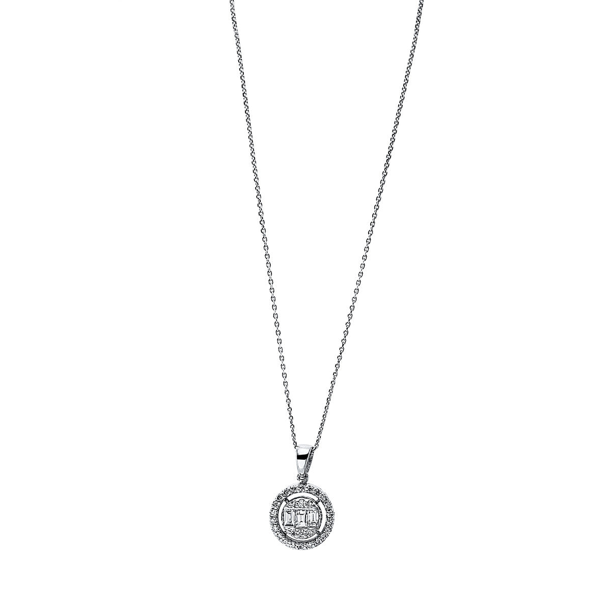 Collier 18 kt WG, mit Öse