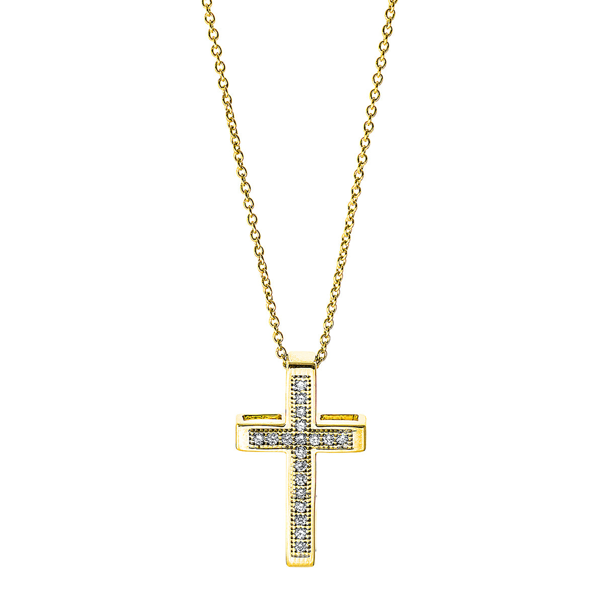 Collier 18 kt GG Kreuz