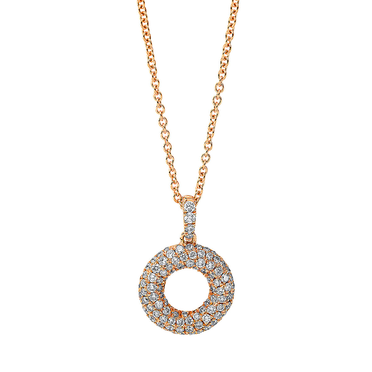 Collier 18 kt RG Kreis, mit ZÖ 40 cm + 42.5 cm