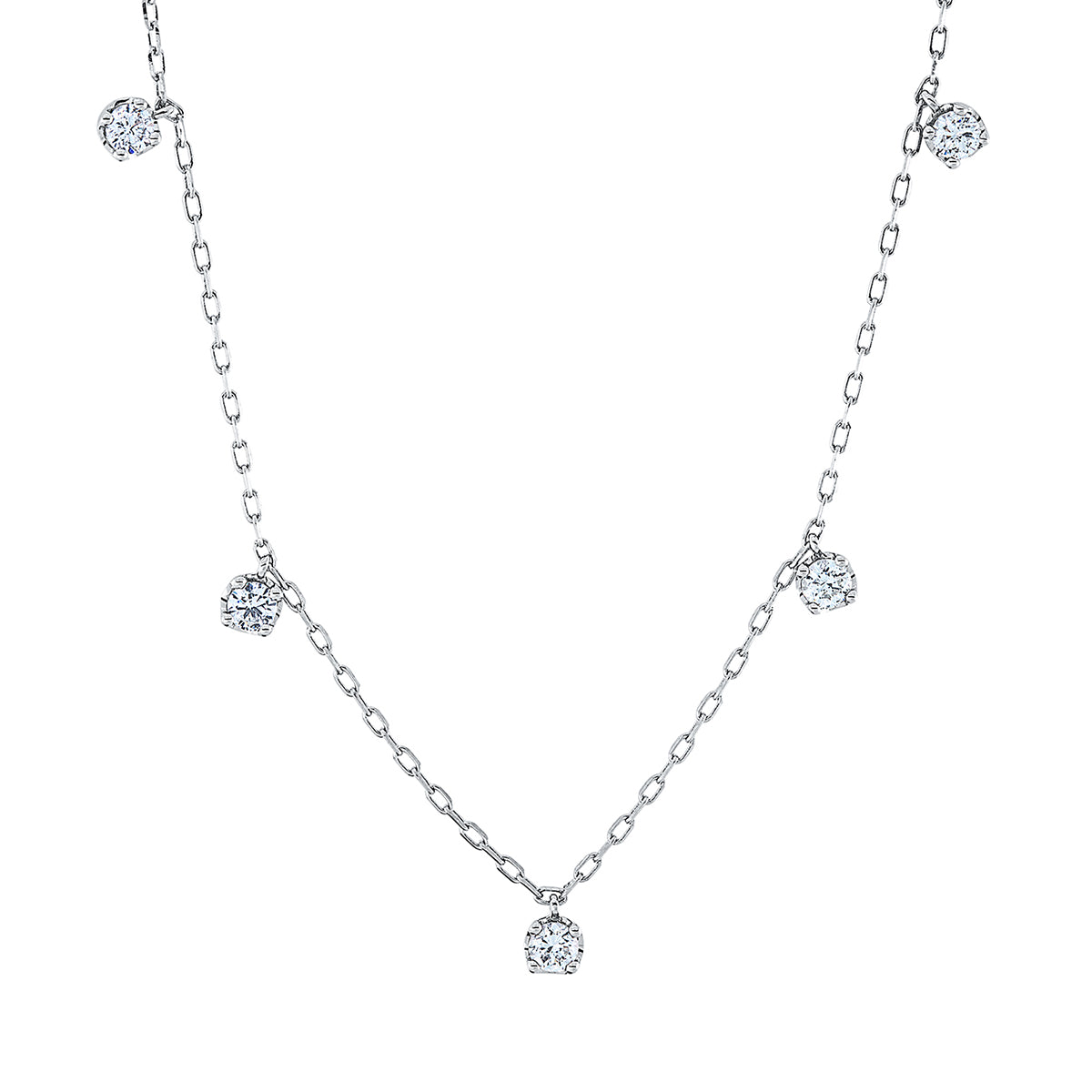 Collier 18 kt WG, Länge variabel