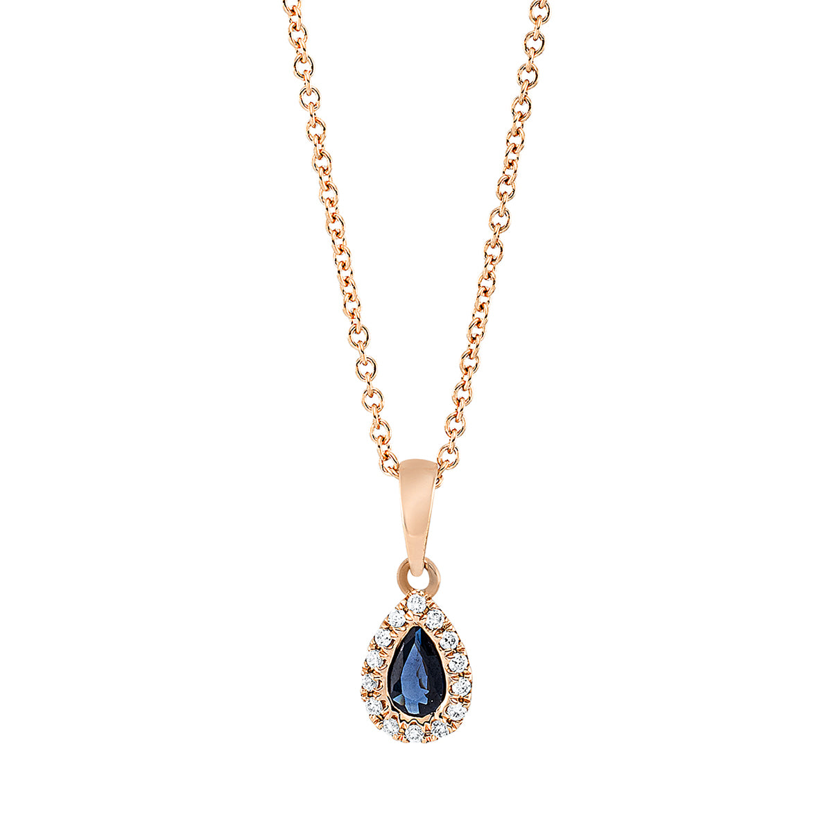 Collier 18 kt RG, mit ZÖ 42 cm