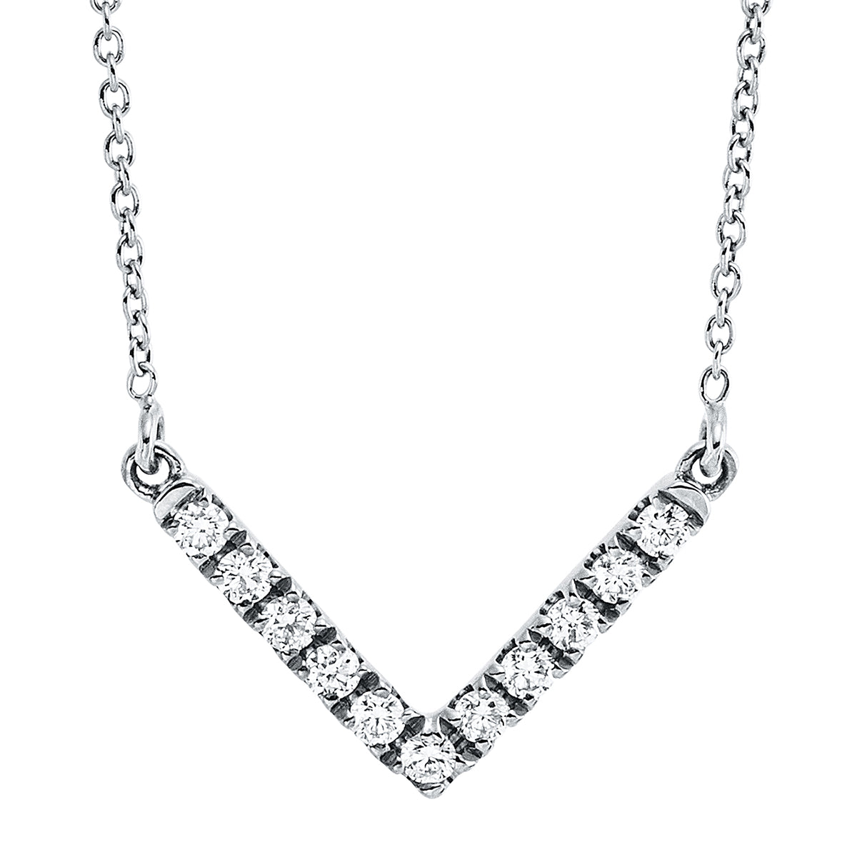 Collier 18 kt WG, mit ZÖ 40 cm ,43 cm