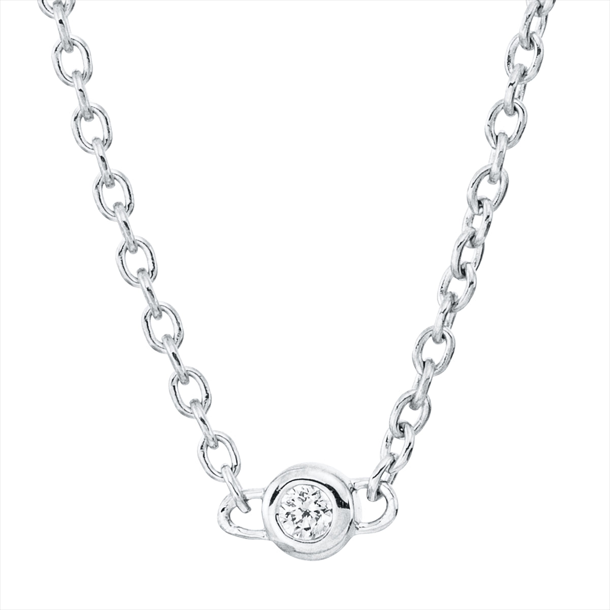 Collier Zarge 18 kt WG, mit ZÖ 42 cm