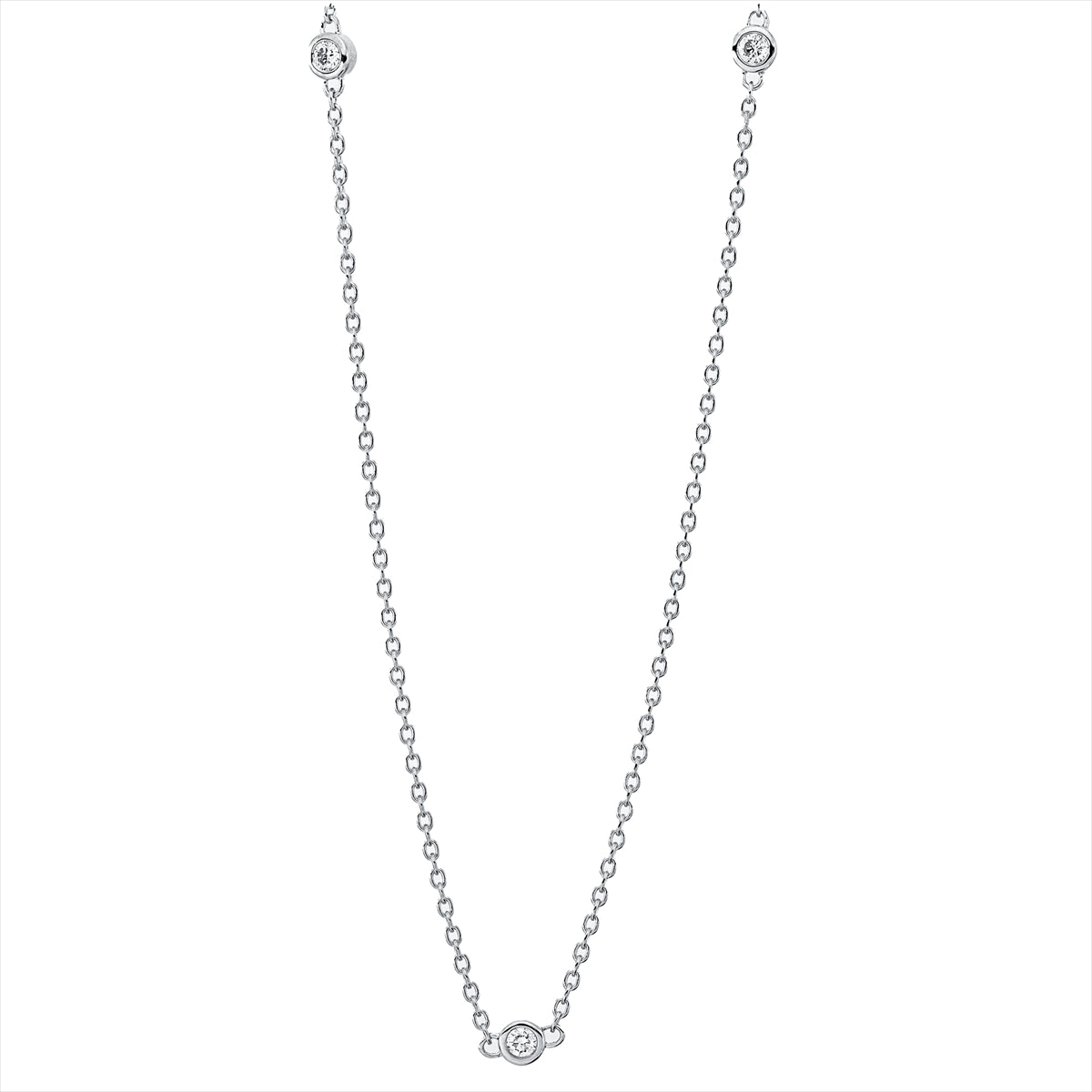 Collier Zarge 18 kt WG, mit ZÖ 42 cm