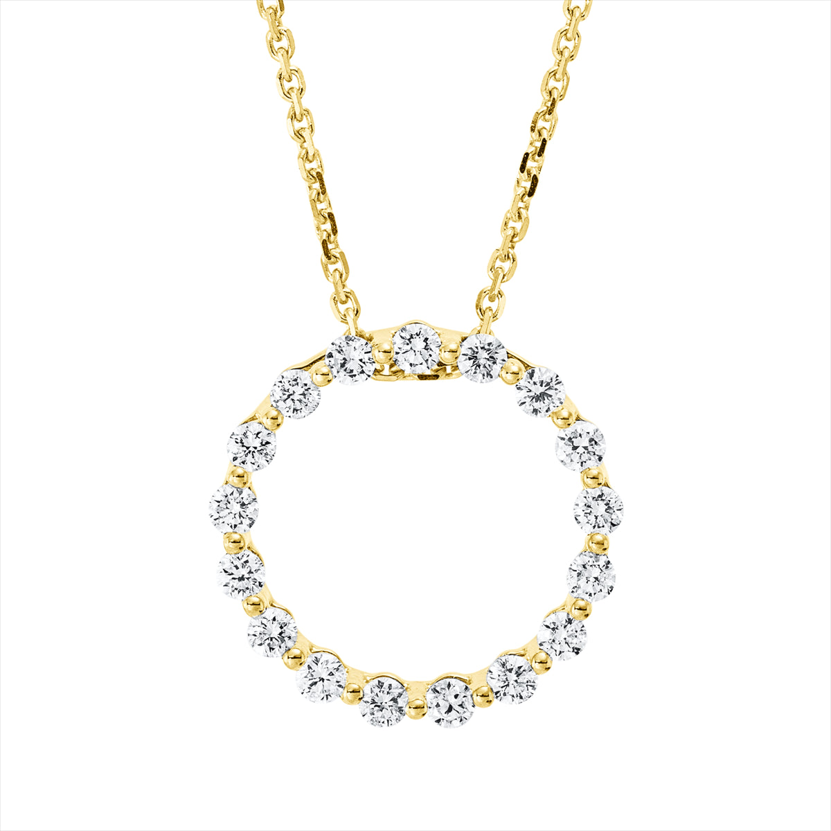 Collier 18 kt GG Kreis, mit ZÖ 42 cm