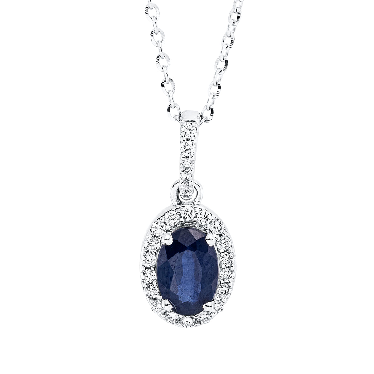 Collier 18 kt WG, mit ZÖ 42 cm