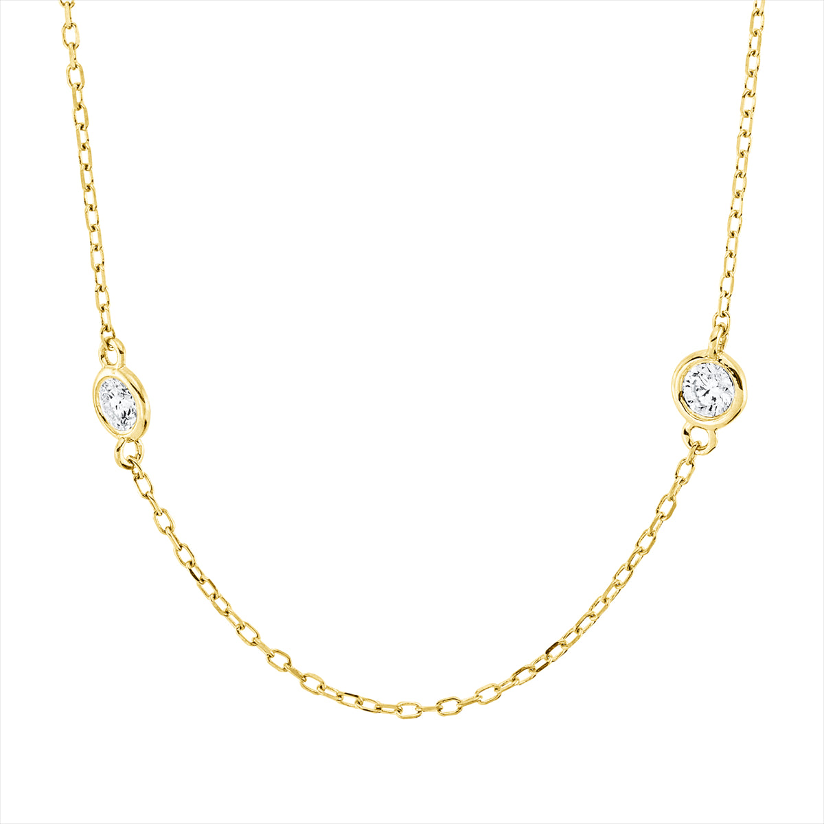 Collier Zarge 18 kt GG, mit ZÖ 38 cm
