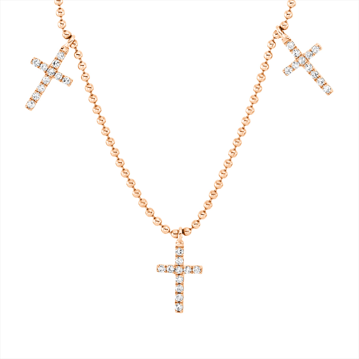 Collier 18 kt RG Kreuz