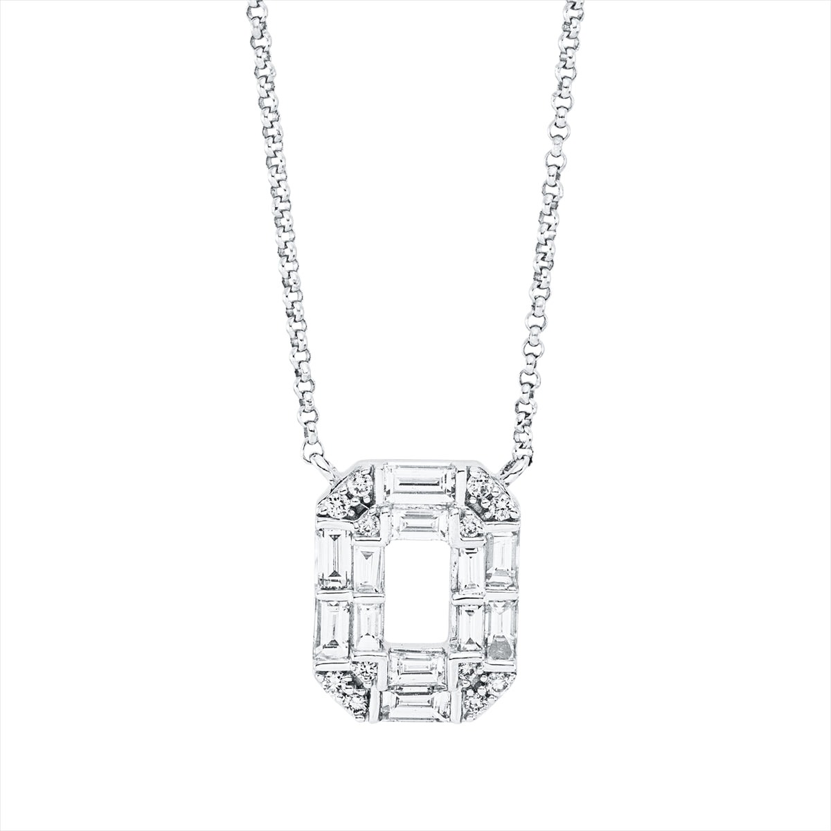 Collier 18 kt WG, mit ZÖ 42 cm