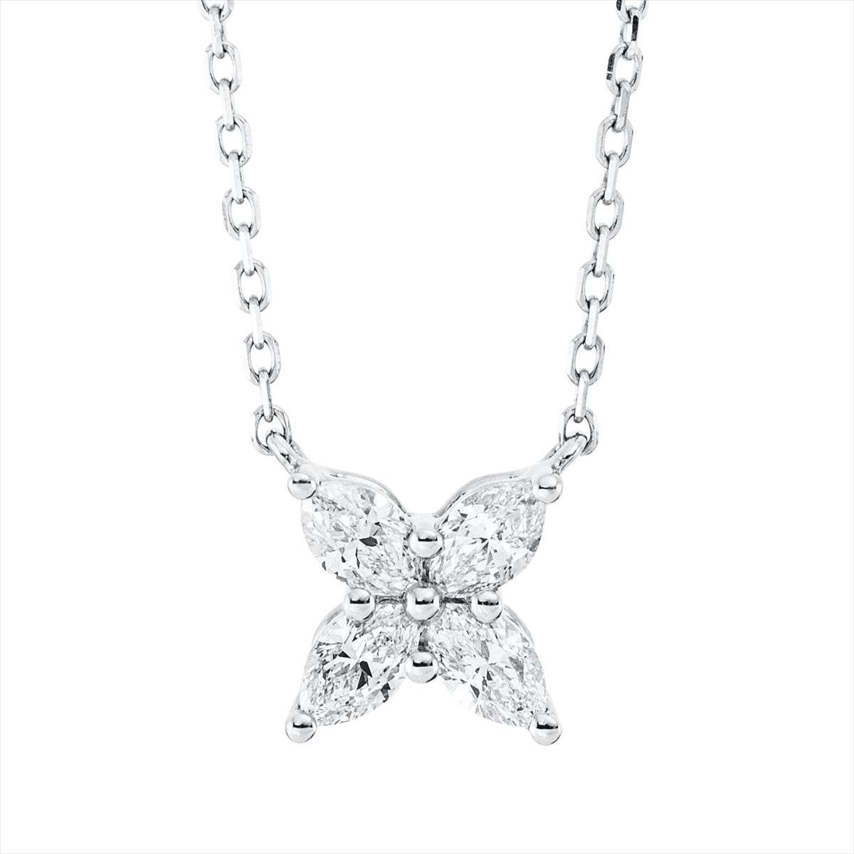 Collier 18 kt WG, mit ZÖ 40 cm