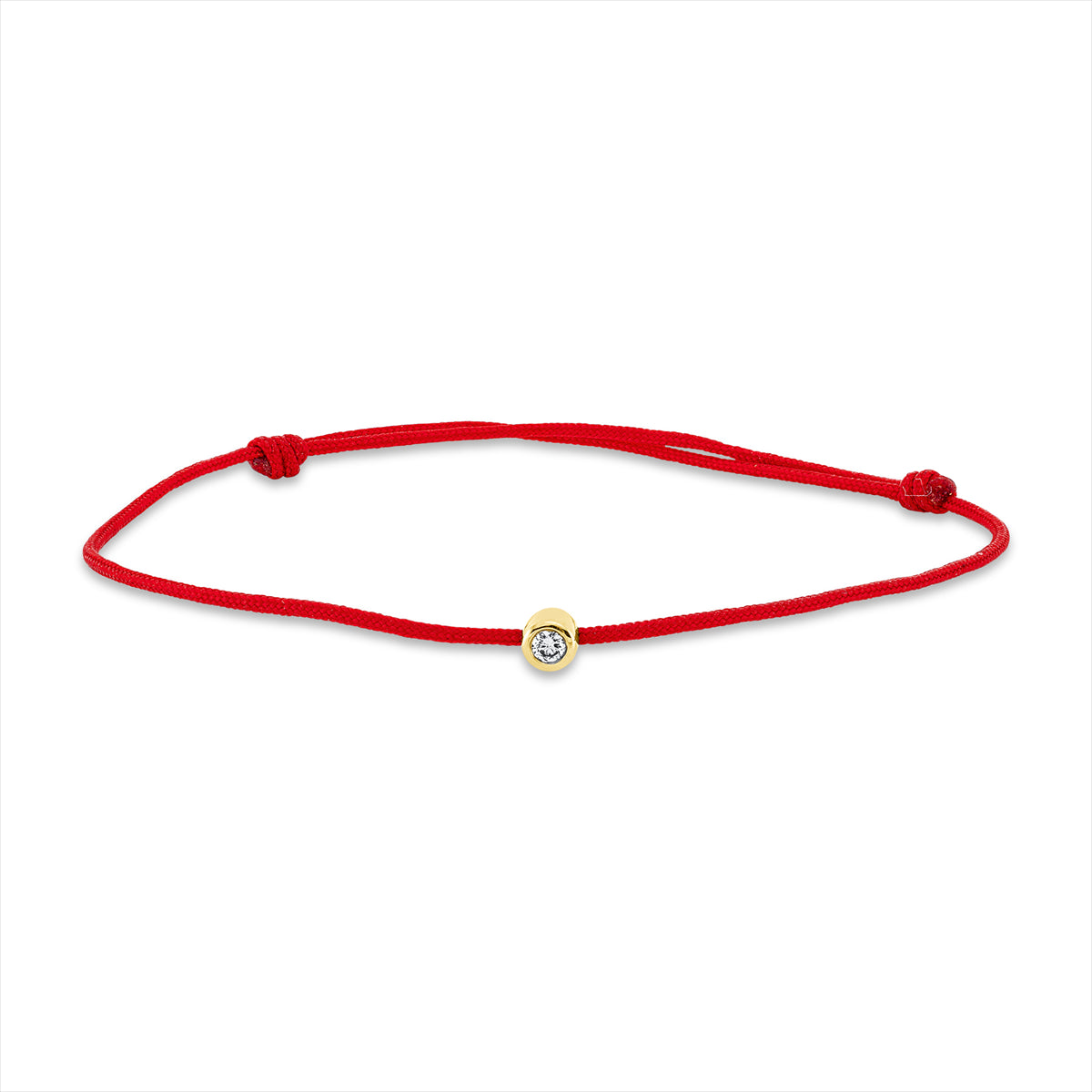 Armband Zarge 18 kt GG, rot cord 15,5-19,5cm
