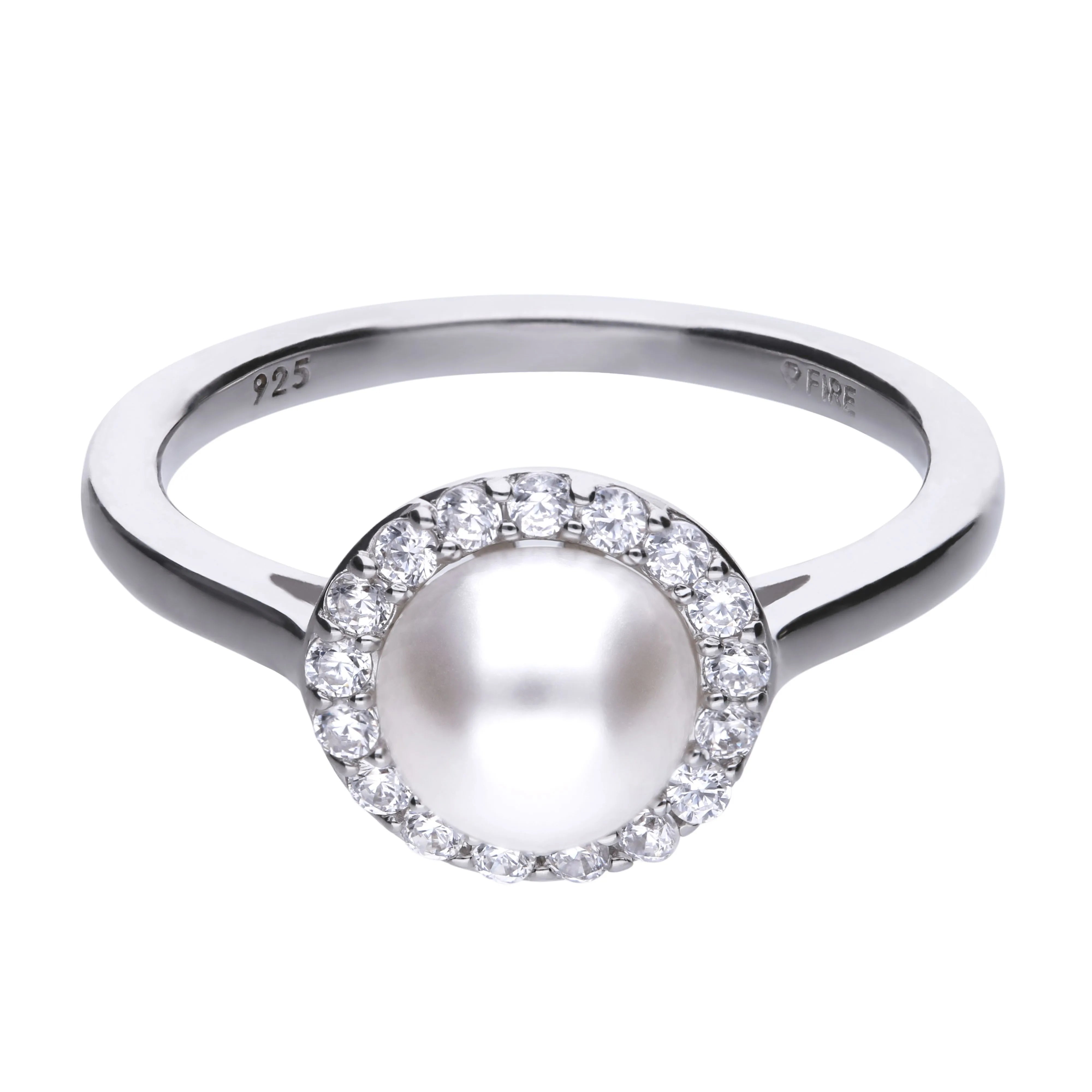 Perl-Ring Silber 925 mit Muschelkernperle