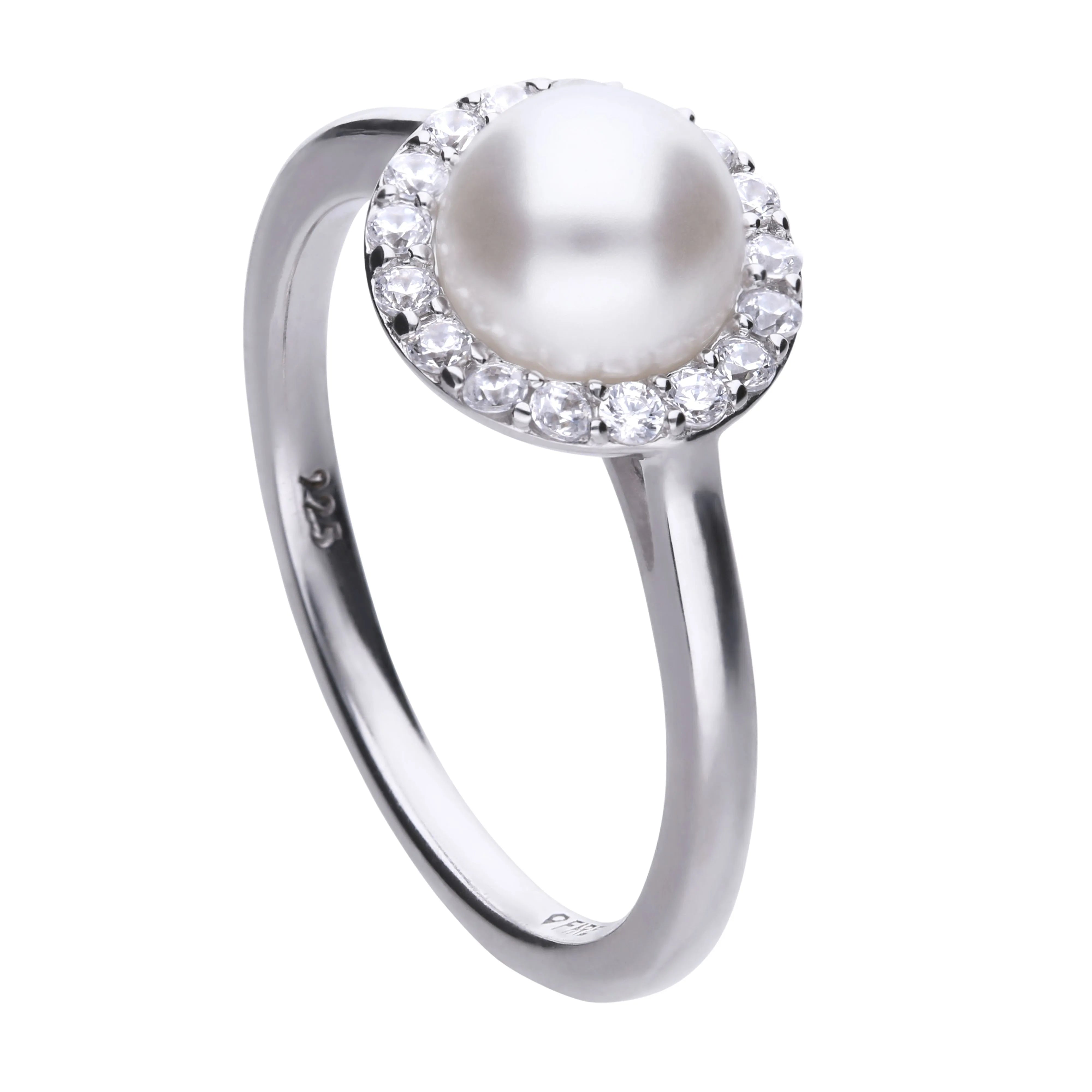 Perl-Ring Silber 925 mit Muschelkernperle
