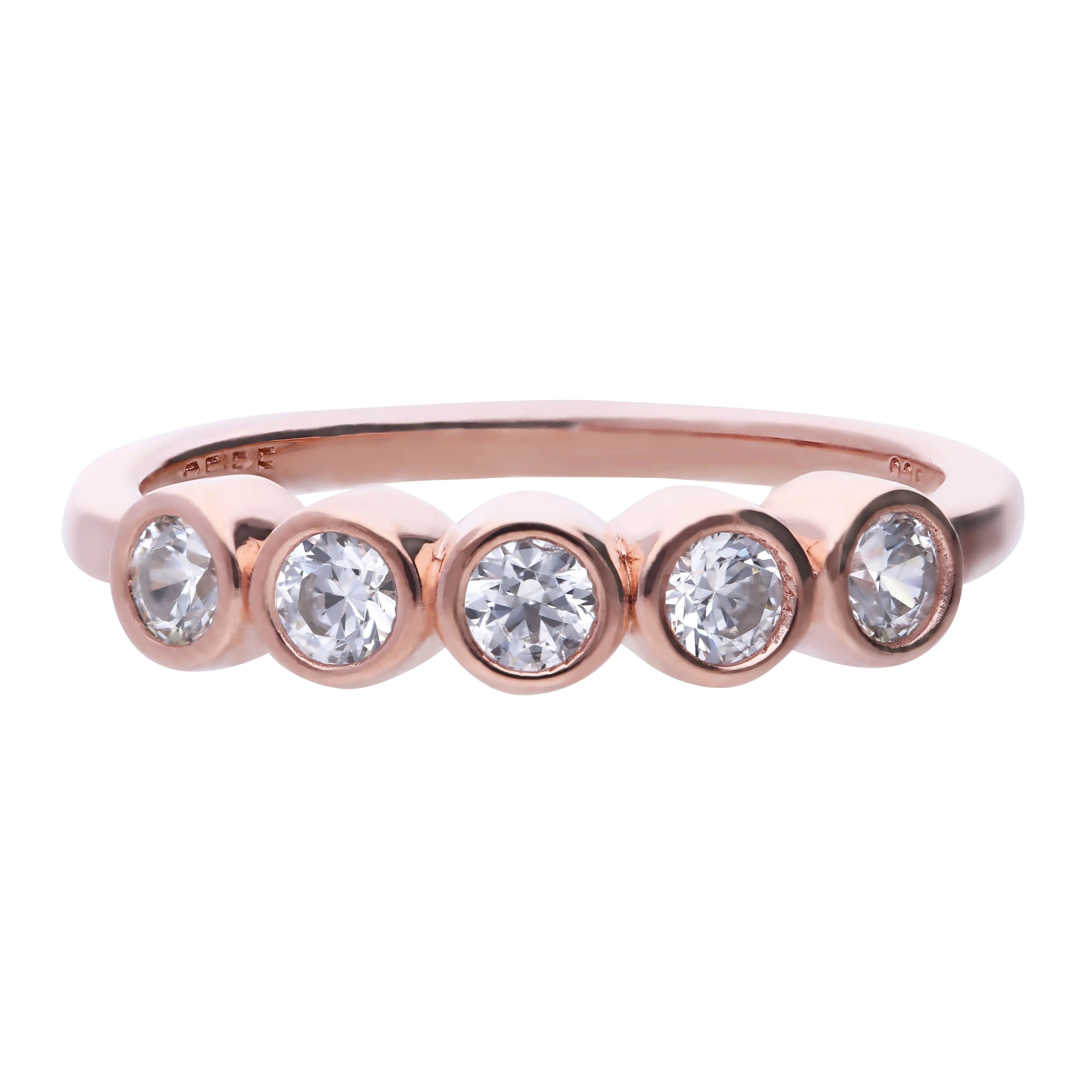 Ring roségold mit Zargen-Fassung