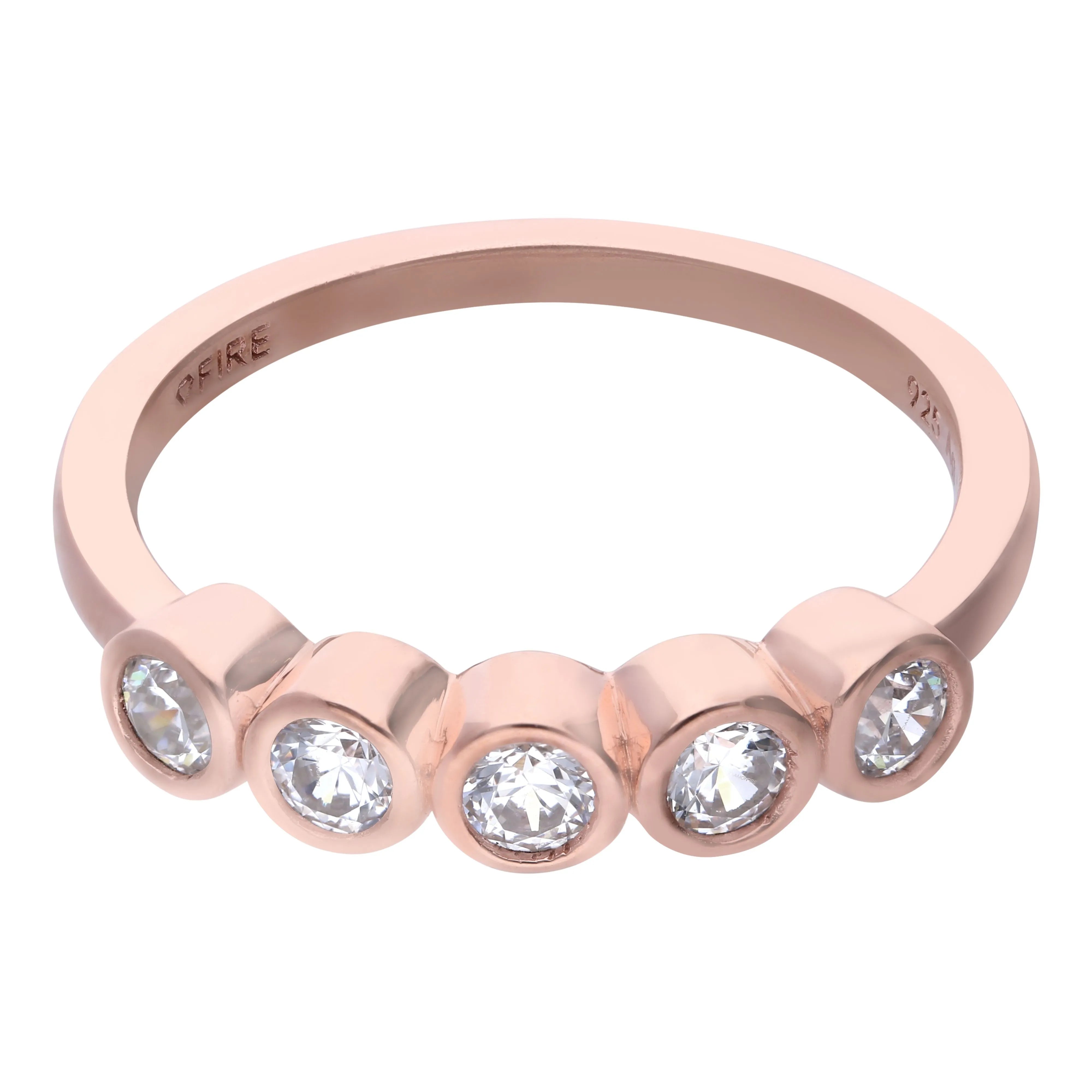 Ring roségold mit Zargen-Fassung