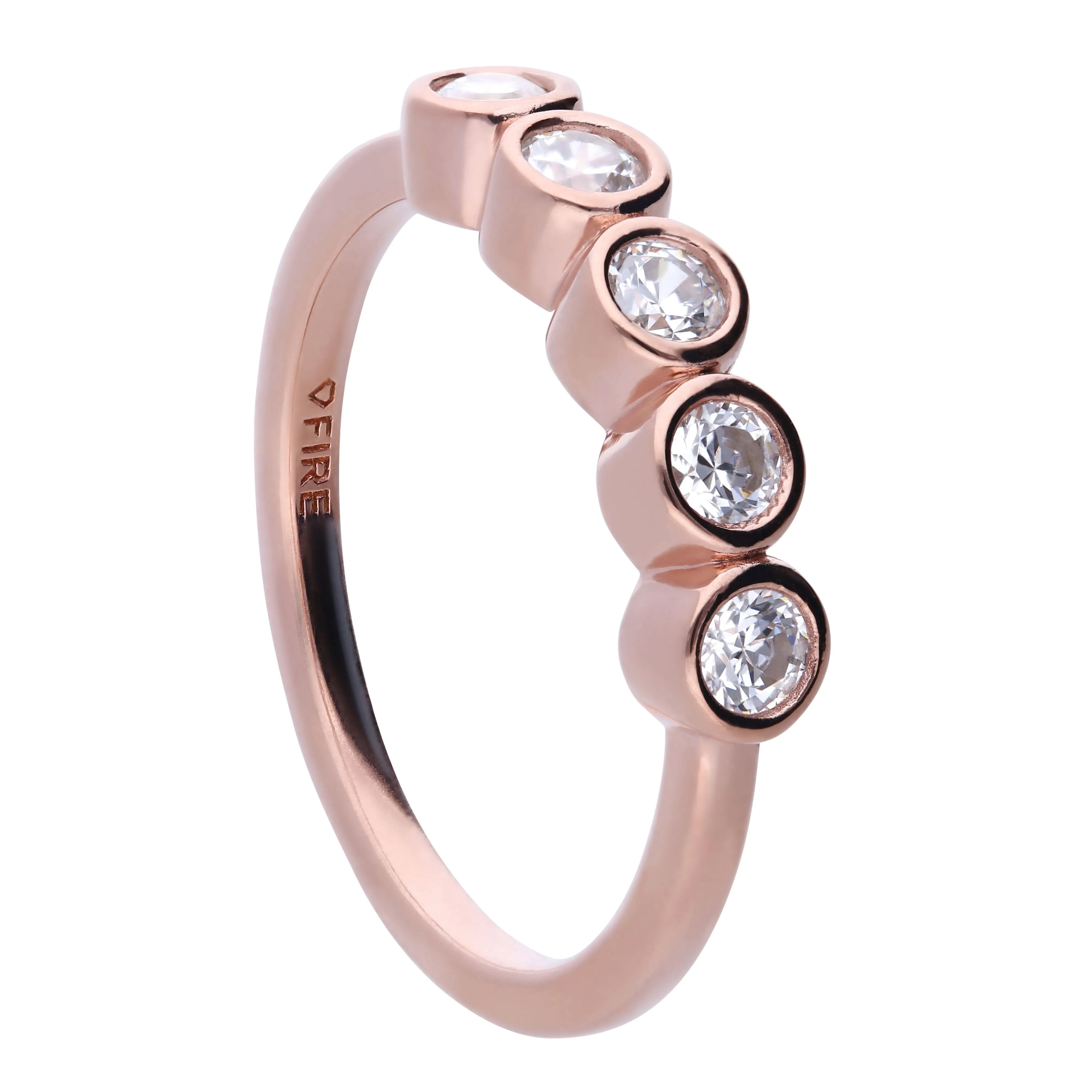 Ring roségold mit Zargen-Fassung