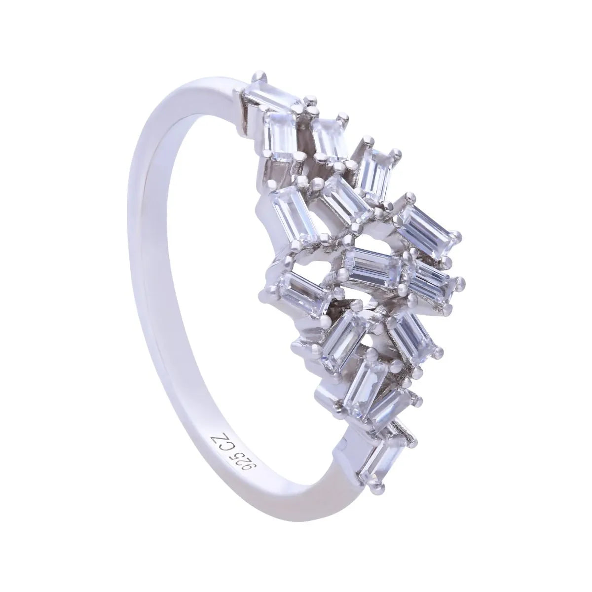 Schliffmix Ring Silber 925 mit Zirkonia