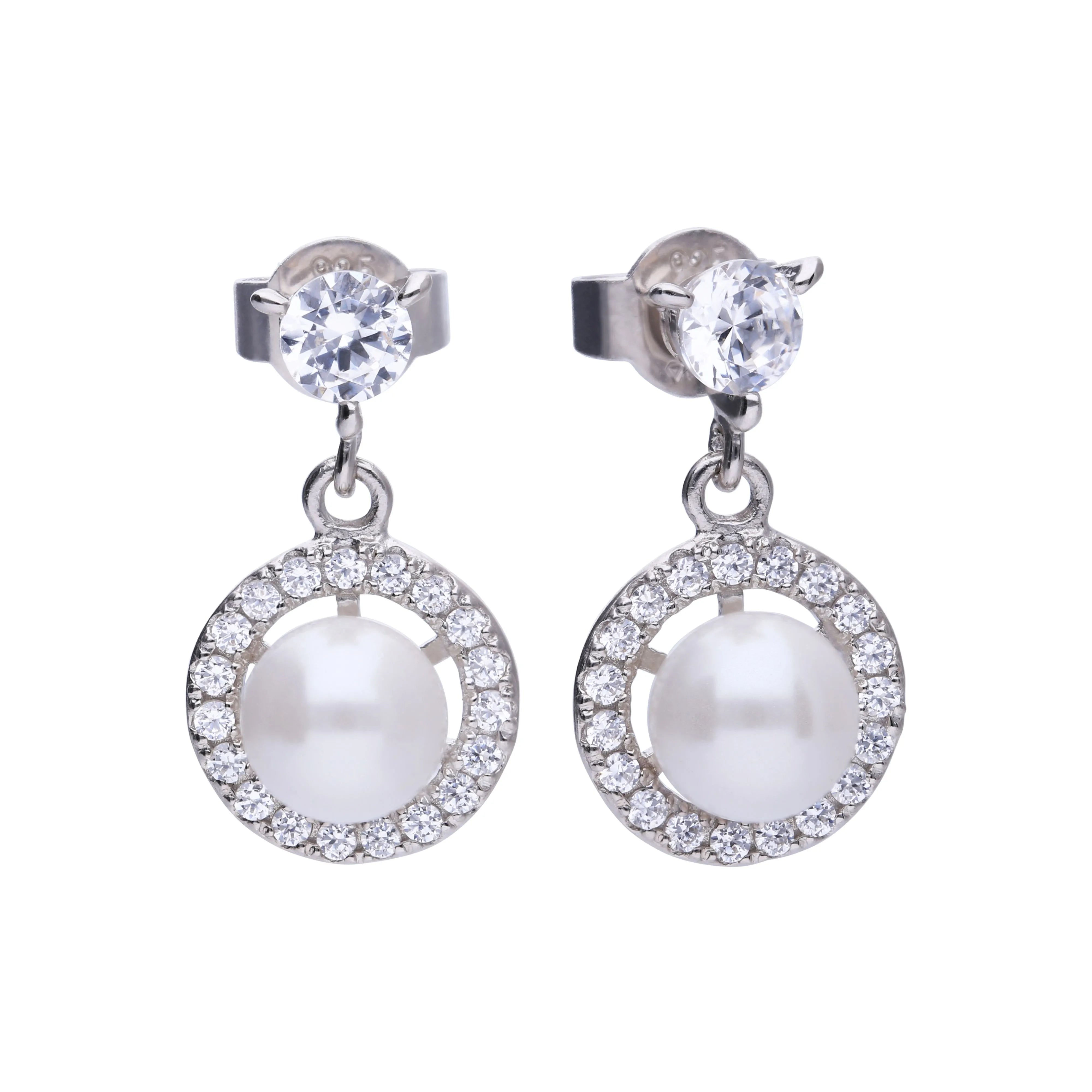 Perl-Ohrhänger Silber mit Muschelkernperle