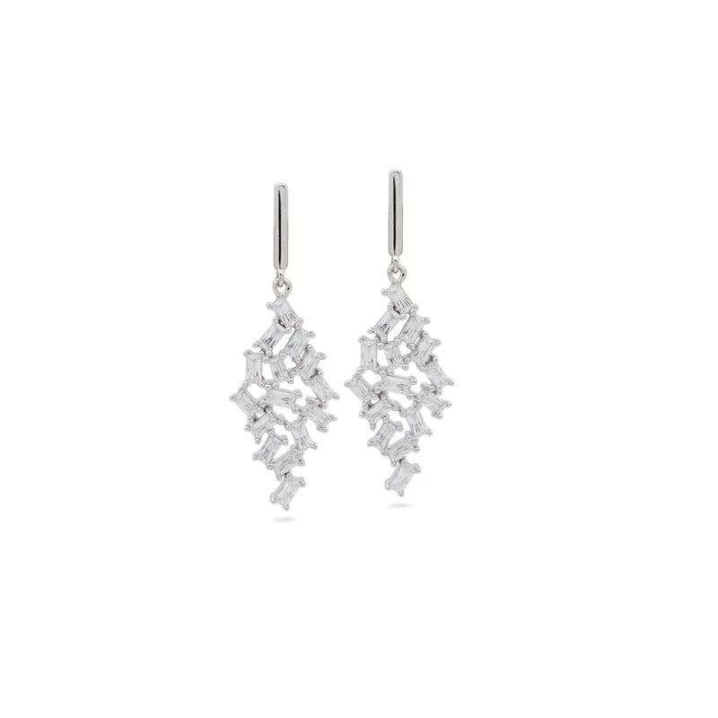 Ohrhänger Schliffmix Silber 925 mit Zirkonia
