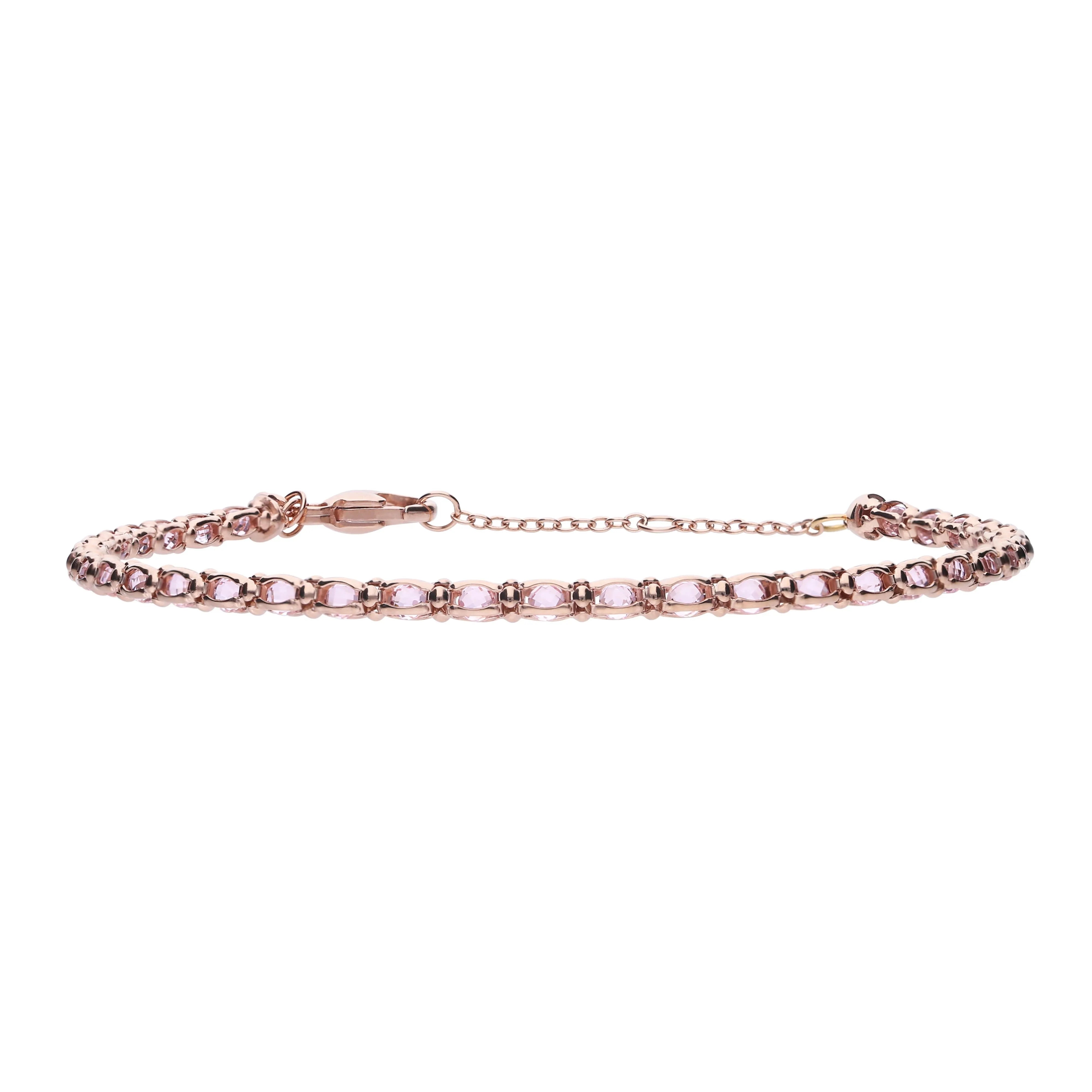 Armband Roségold mit morganite Zirkonias
