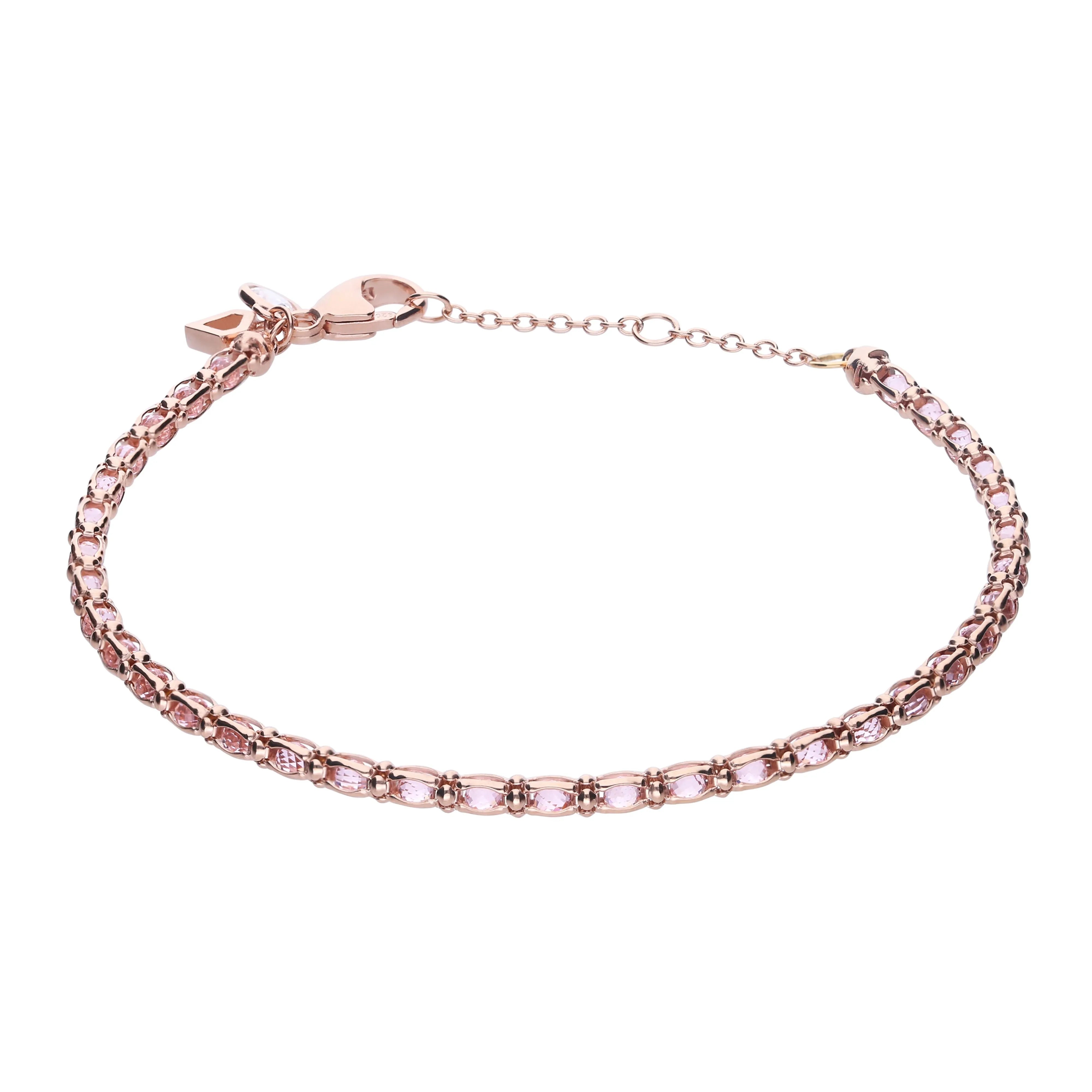 Armband Roségold mit morganite Zirkonias