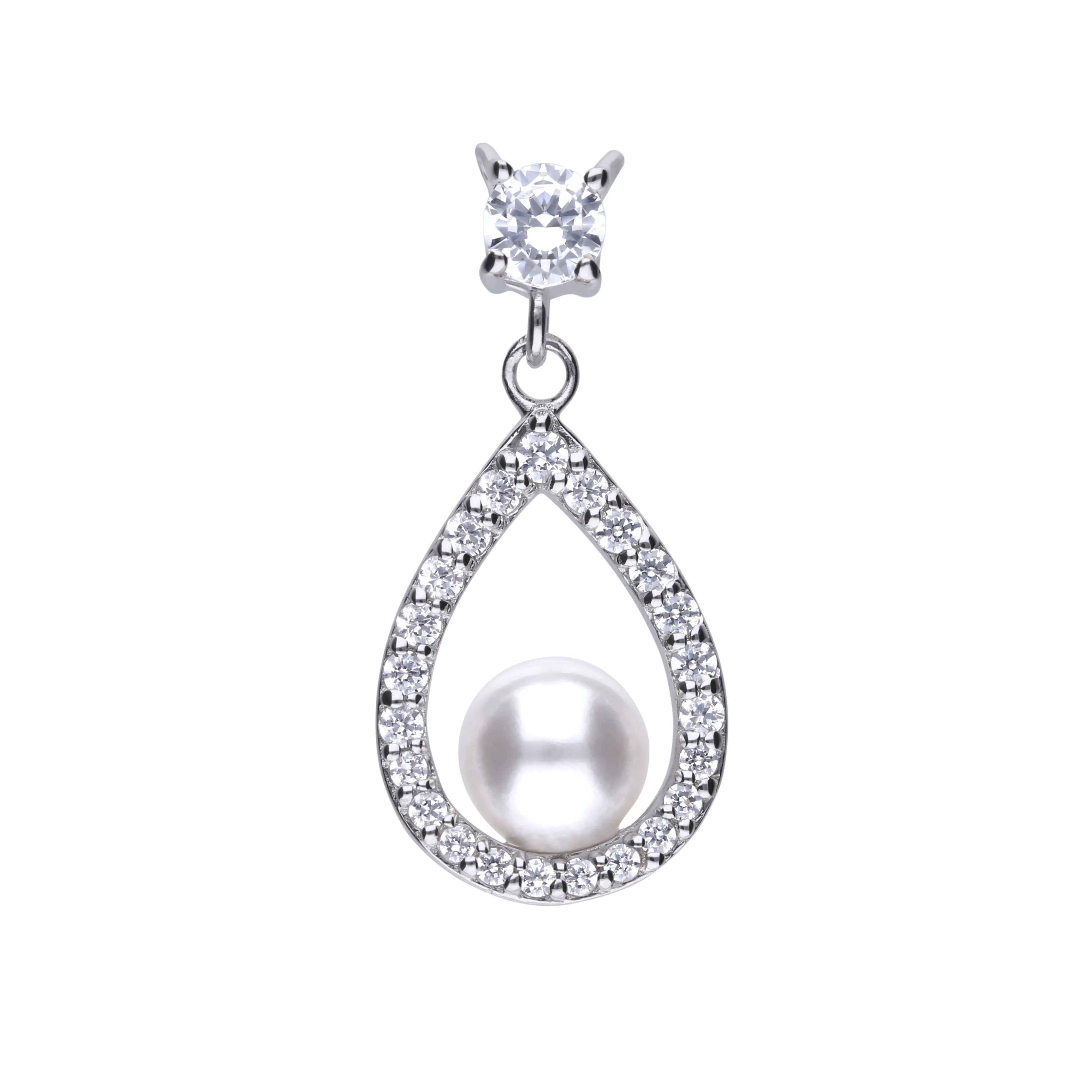Perl-Anhänger Silber 925 oval