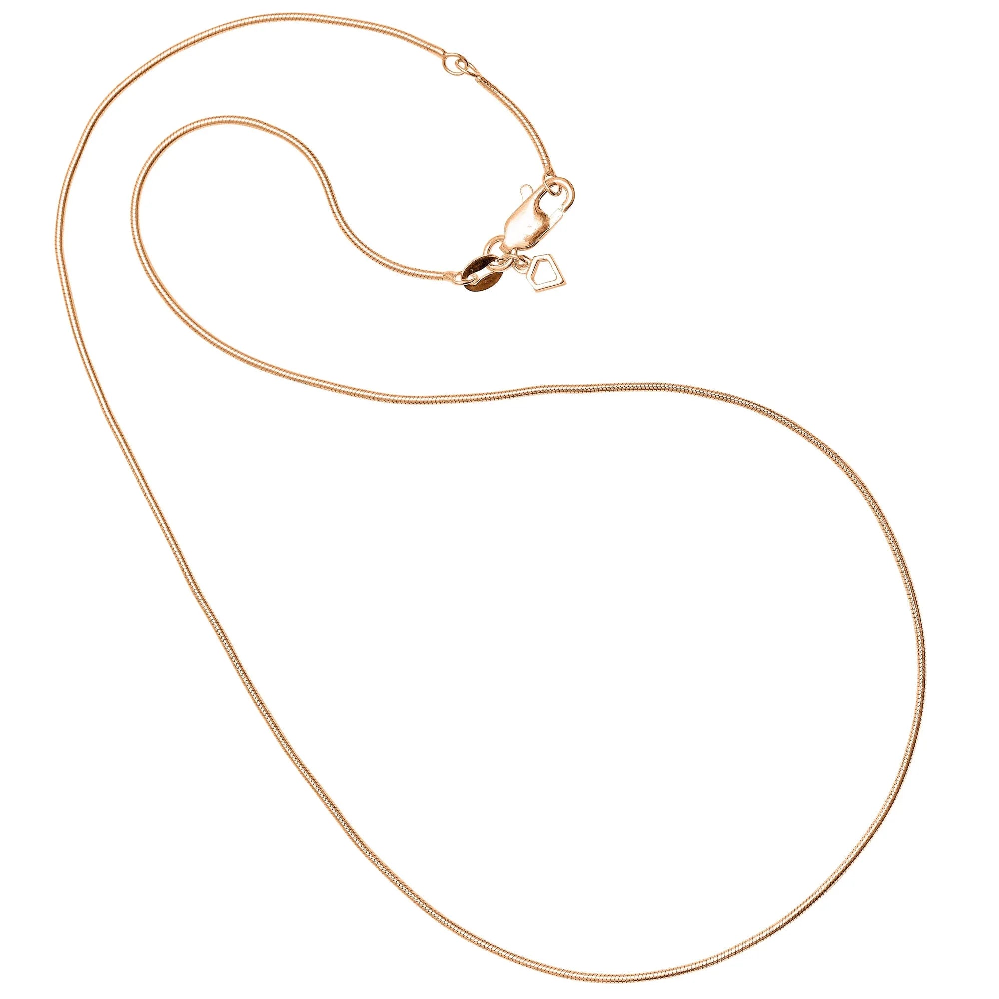Schlangenkette roségold 1mm