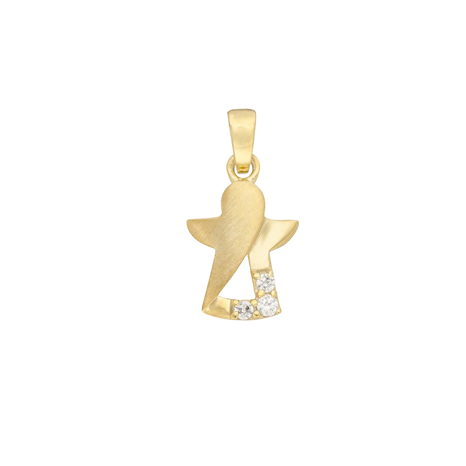Anhänger Engel vergoldet mit Zirkonia