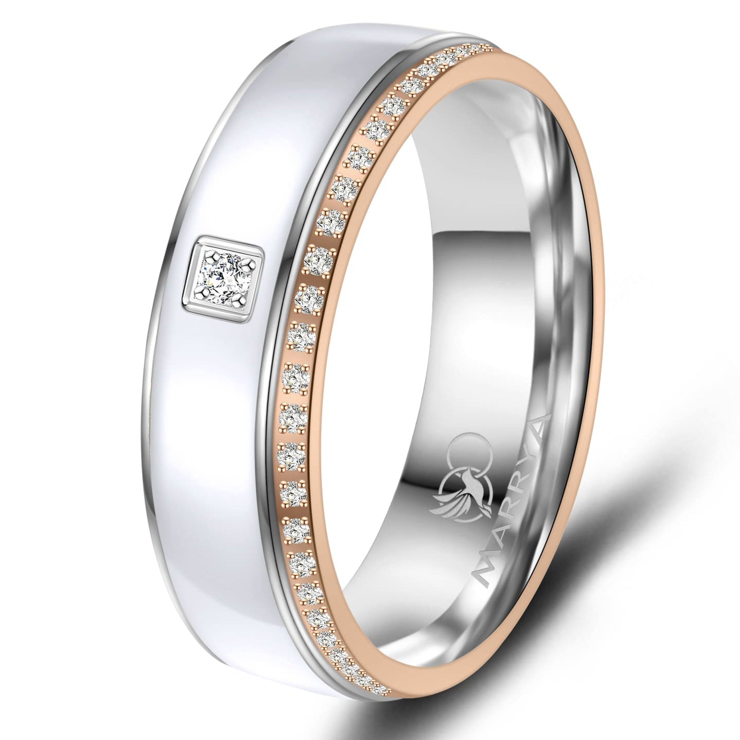 Partnerringe Edelstahl mit Roségold