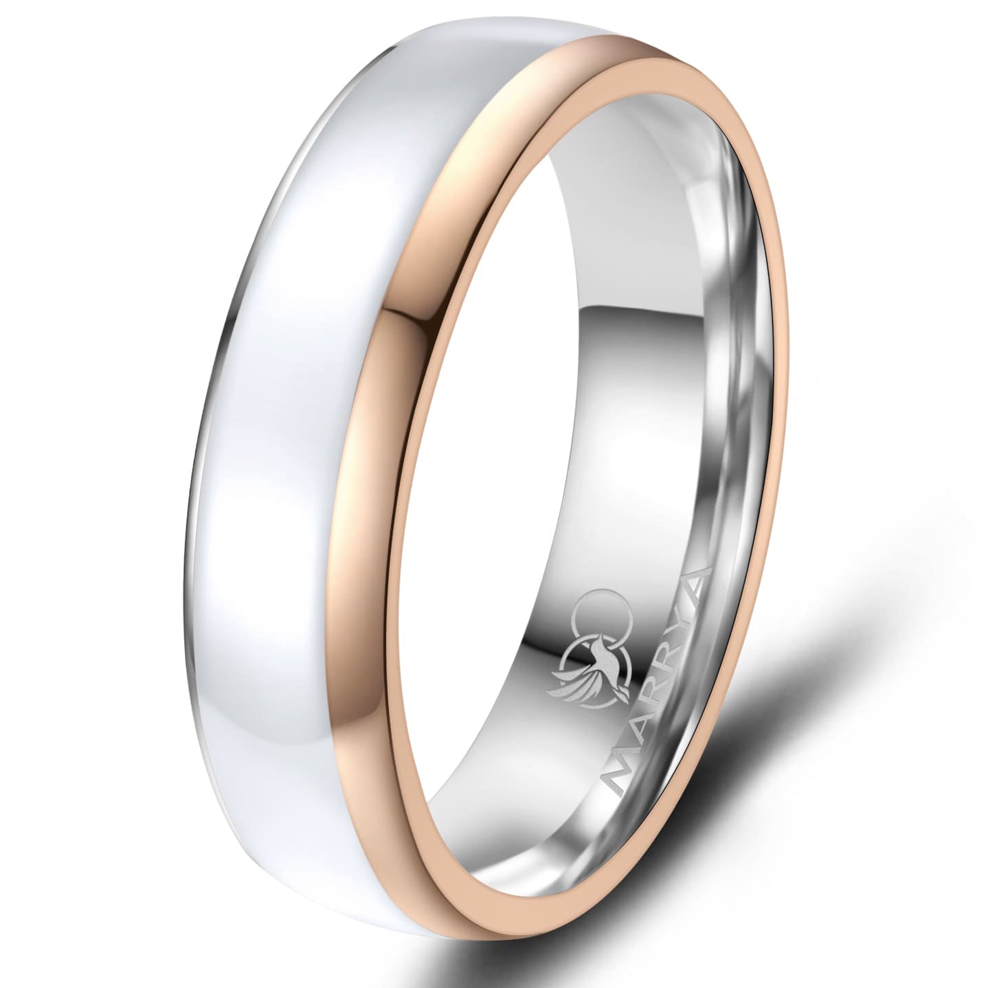 Partnerringe Edelstahl mit Roségold