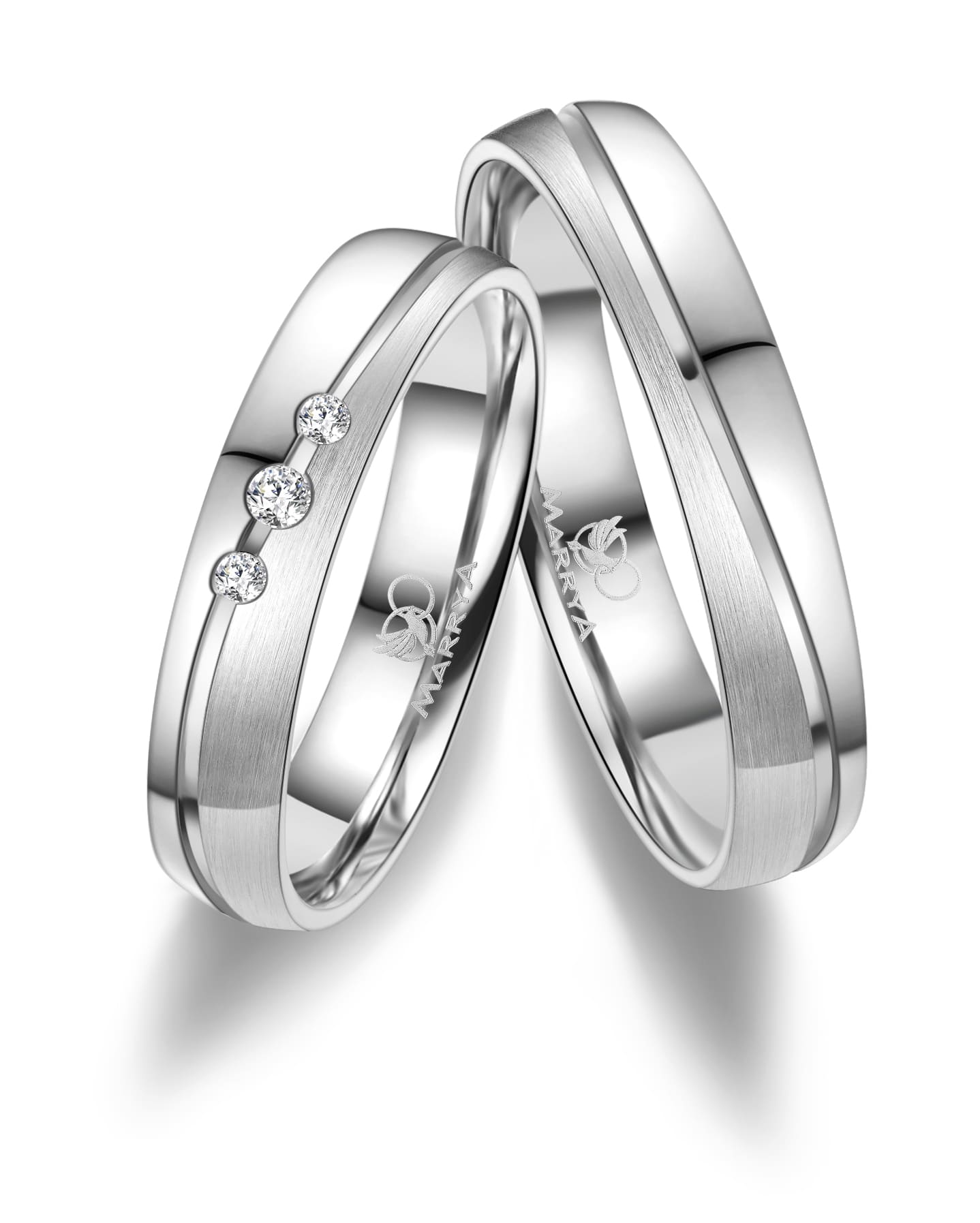 Partnerringe Weißgold 333