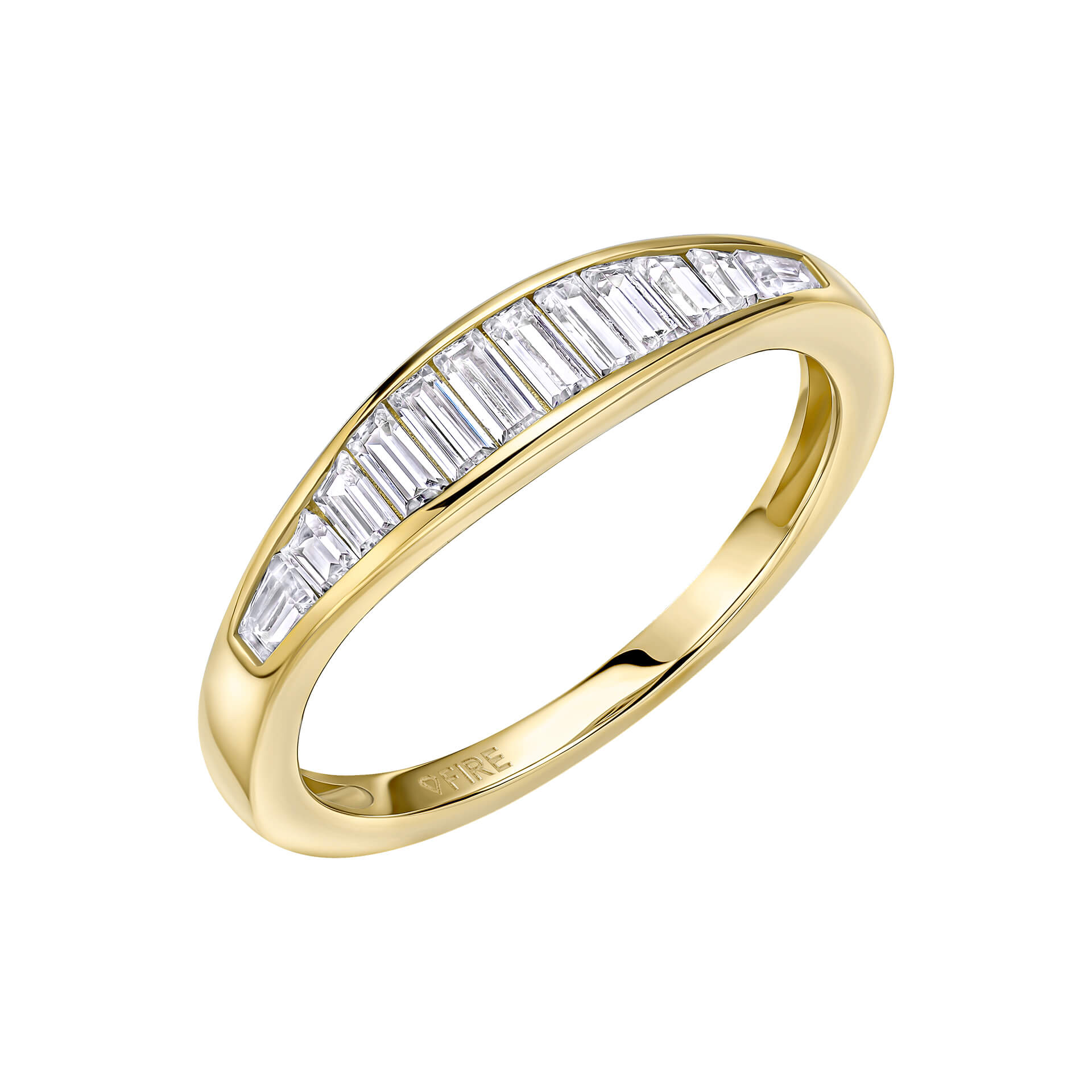 Klassischer Ring Gelbgold mit weißen Zirkonia