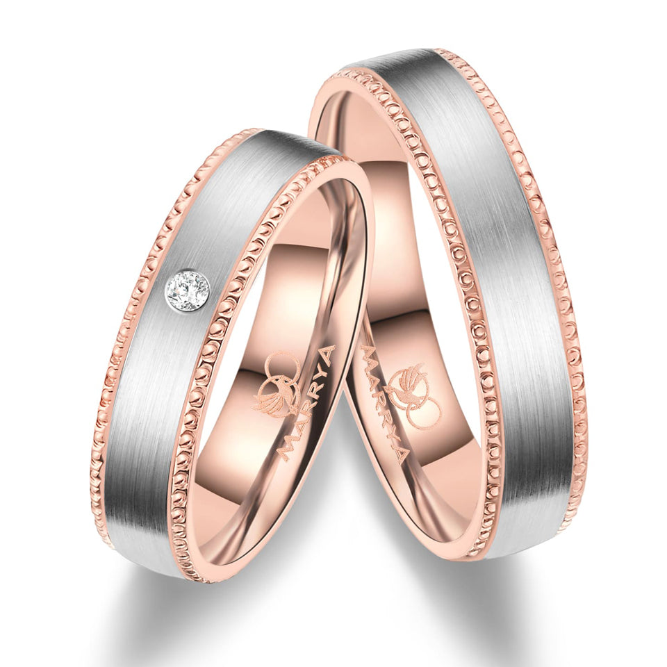 Partnerringe Titan mit Brillanten
