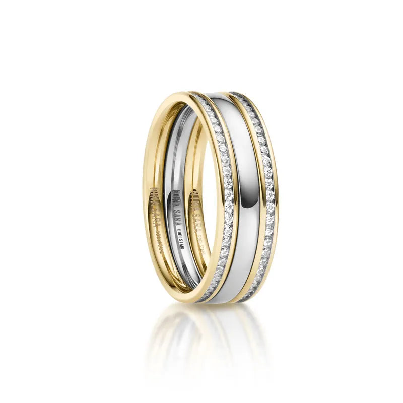 Dreier-Kombi Vorsteckringe Edelstahl