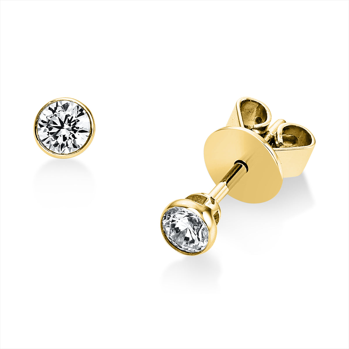 Ohrstecker Zarge 18 kt GG