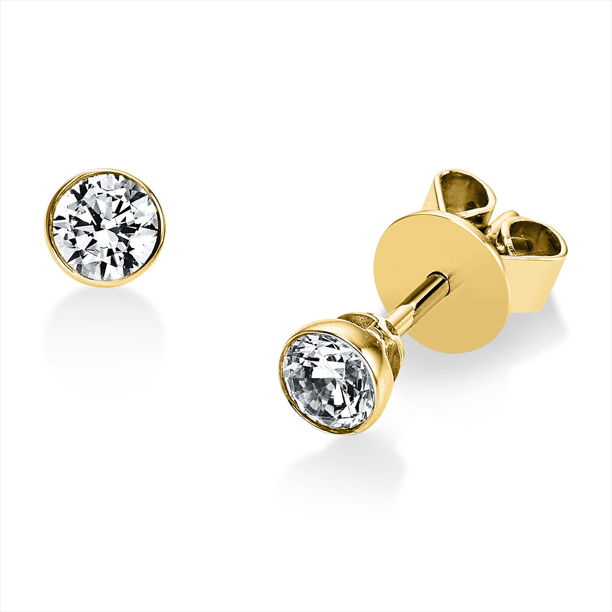 Ohrstecker Zarge 14 kt GG