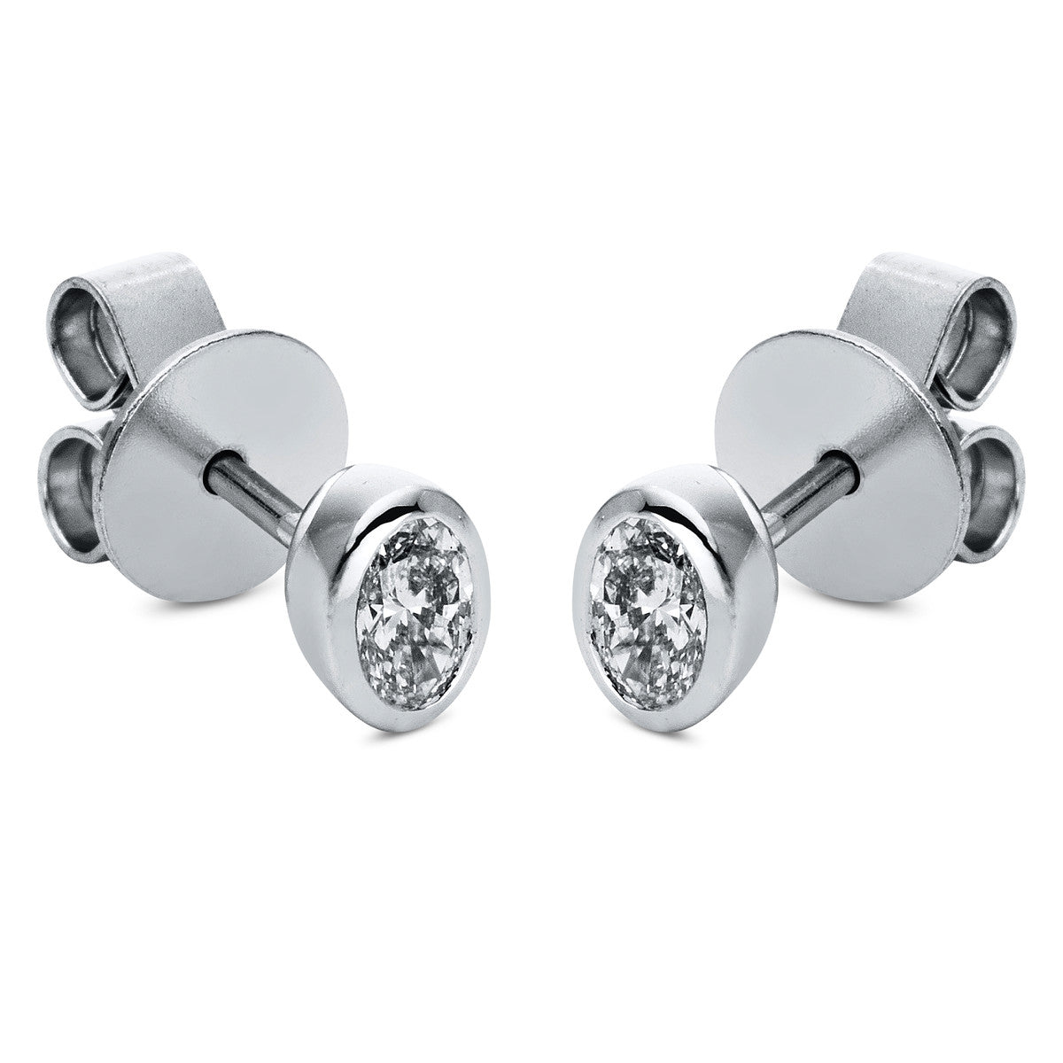 Ohrstecker Zarge 18 kt WG