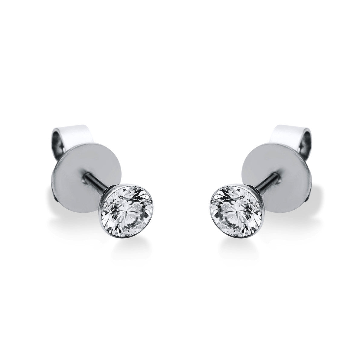 Ohrstecker Zarge 18 kt WG