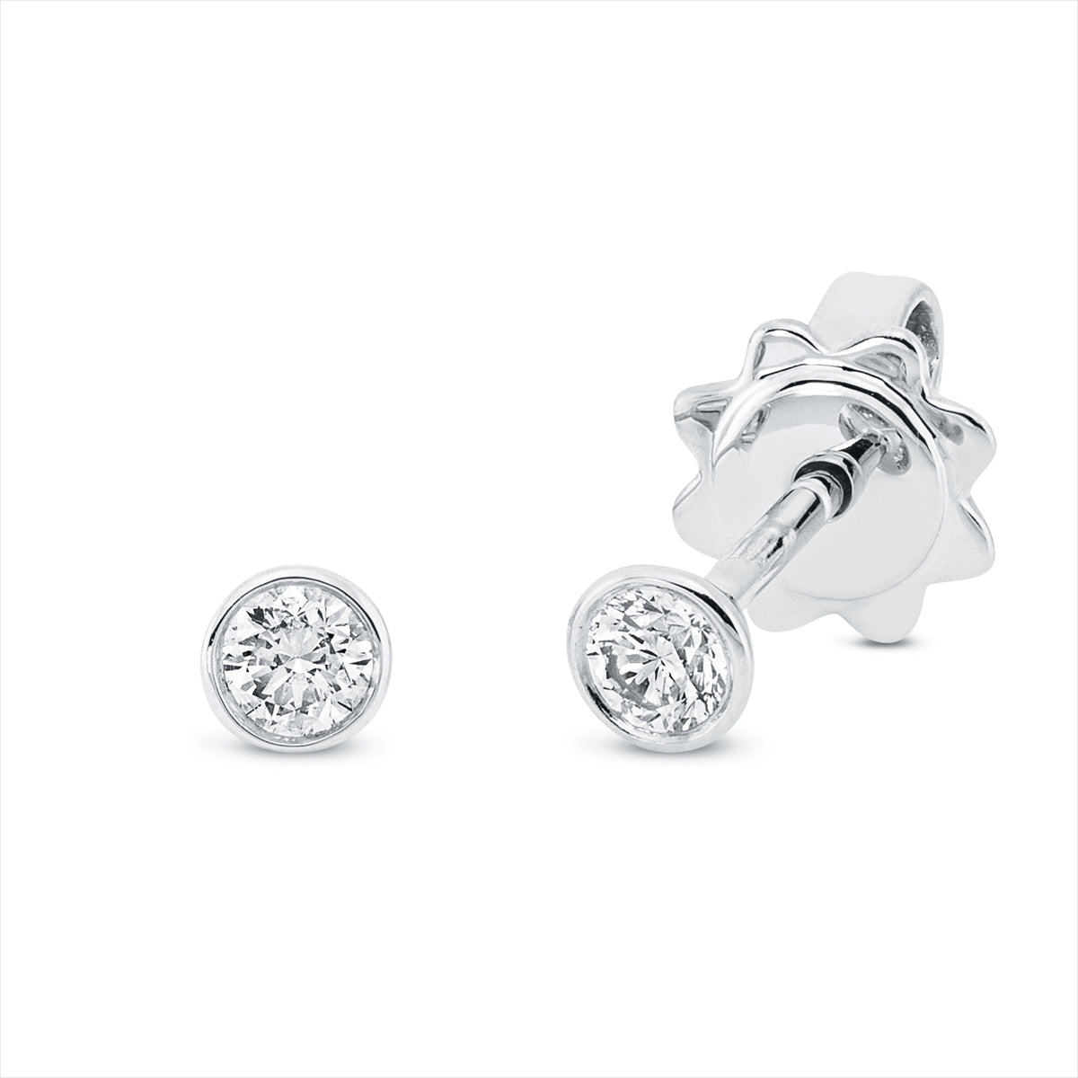 Ohrstecker Zarge 18 kt WG