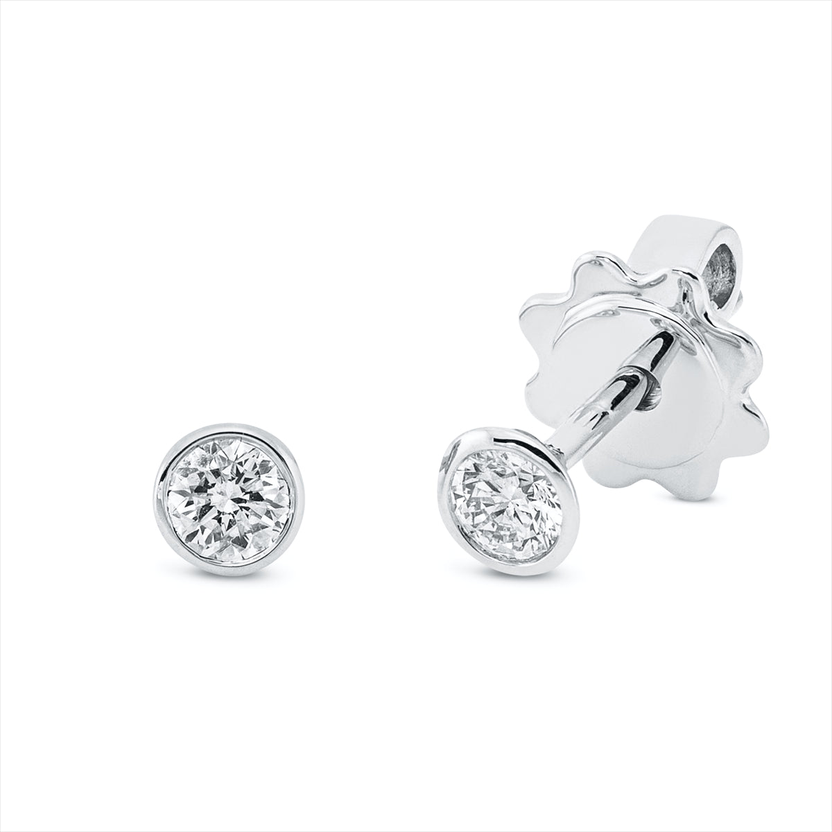 Ohrstecker Zarge 18 kt WG
