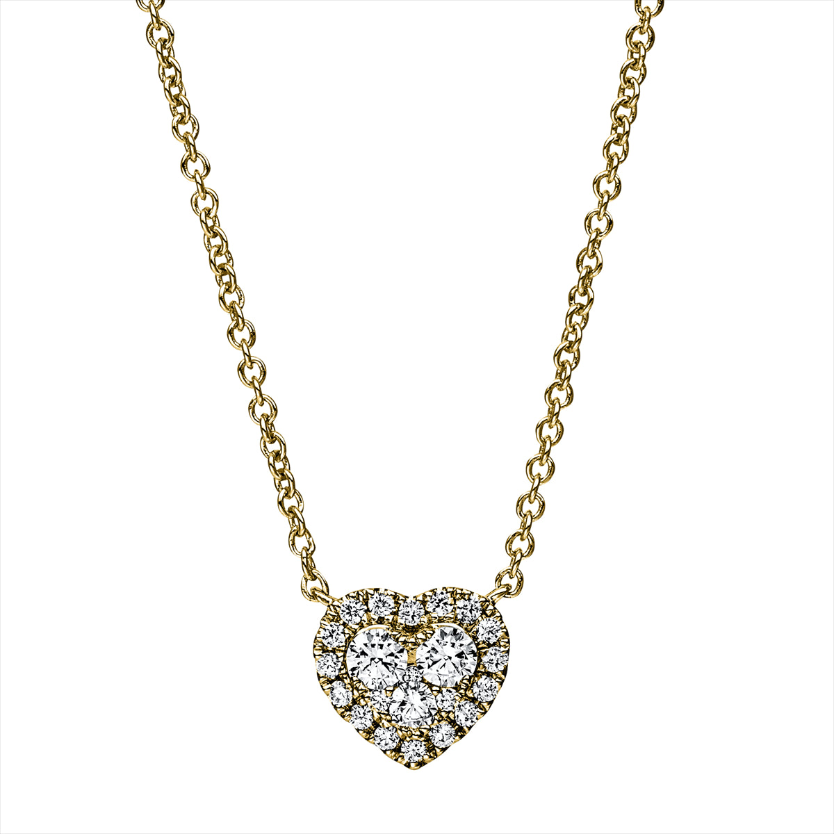 Collier 18 kt GG Herz, mit ZÖ 40 cm
