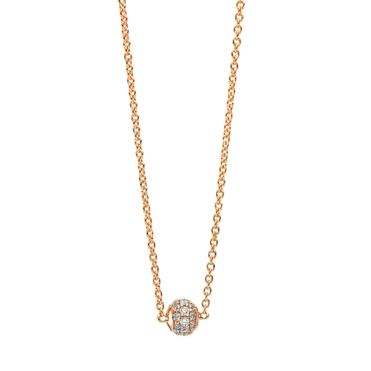 Collier 18 kt RG Kugel