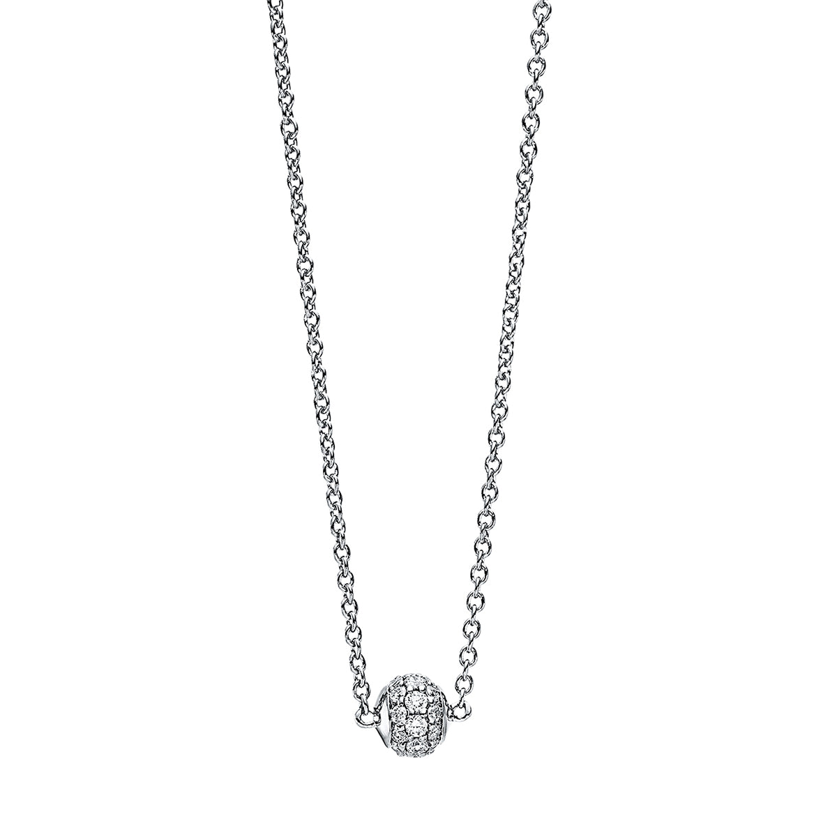 Collier 18 kt WG Kugel
