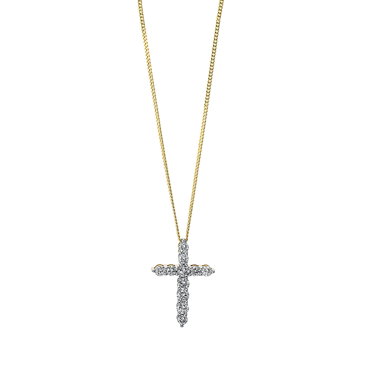 Collier 18 kt GG, Fassung rhodiniert
