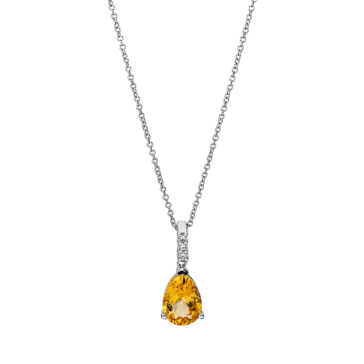 Collier 3er-Krappe 18 kt WG, mit Öse