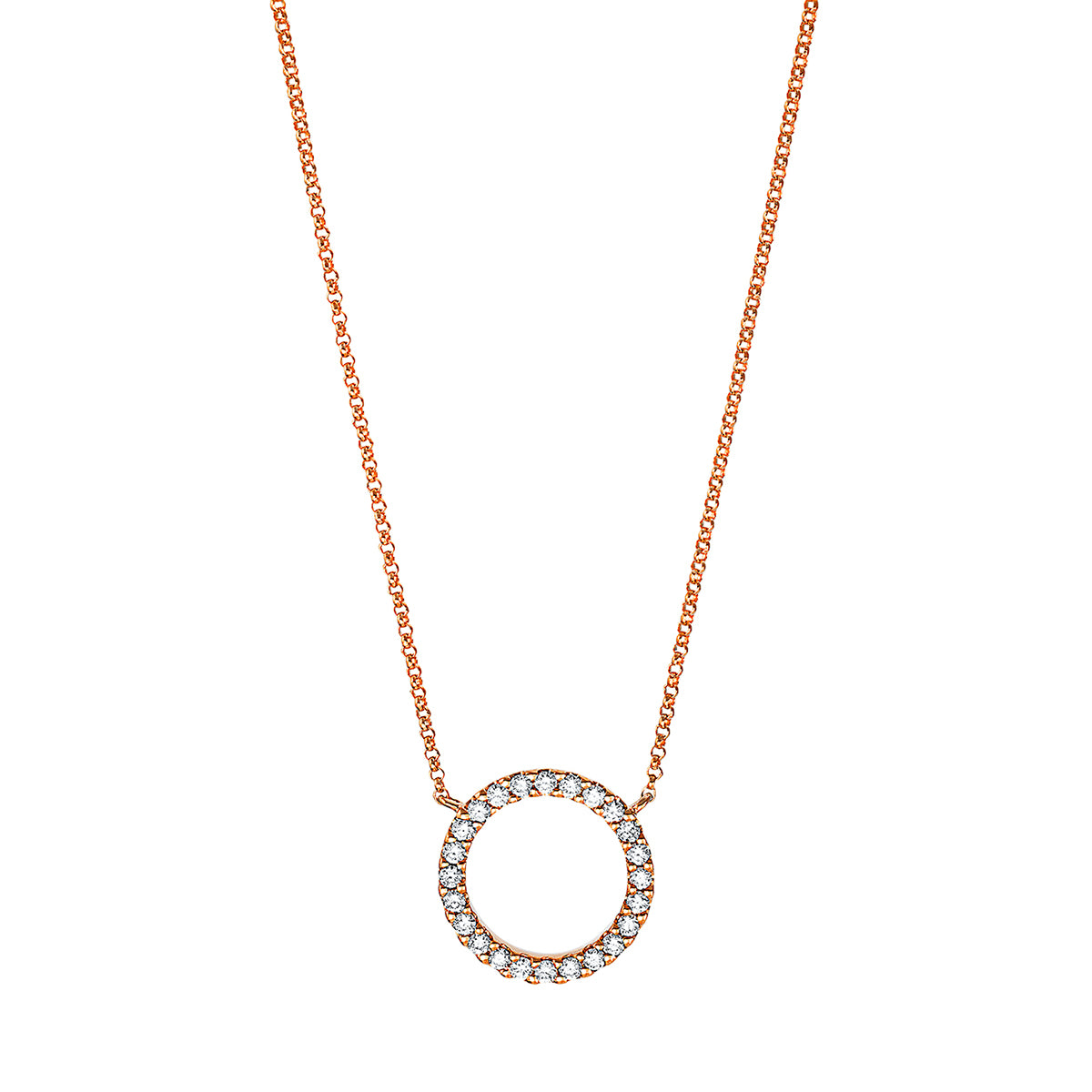 Collier 18 kt RG Kreis