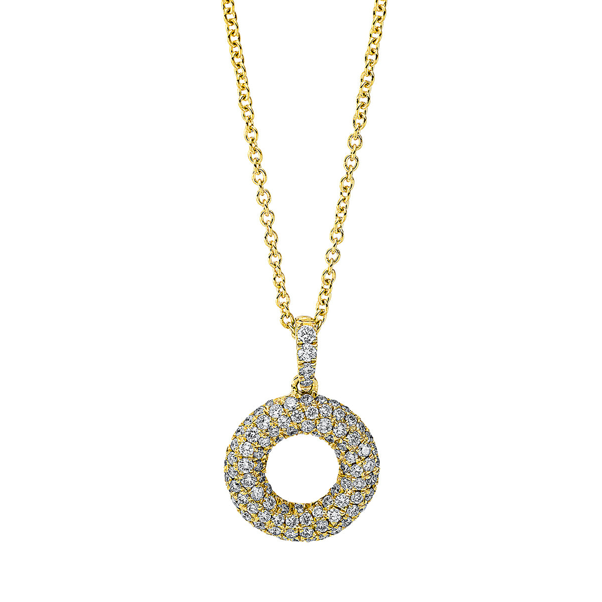 Collier 18 kt GG Kreis, mit ZÖ 40 cm + 42.5 cm