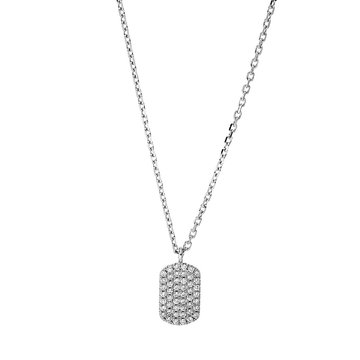 Collier 18 kt WG, mit ZÖ 40 cm + 43 cm