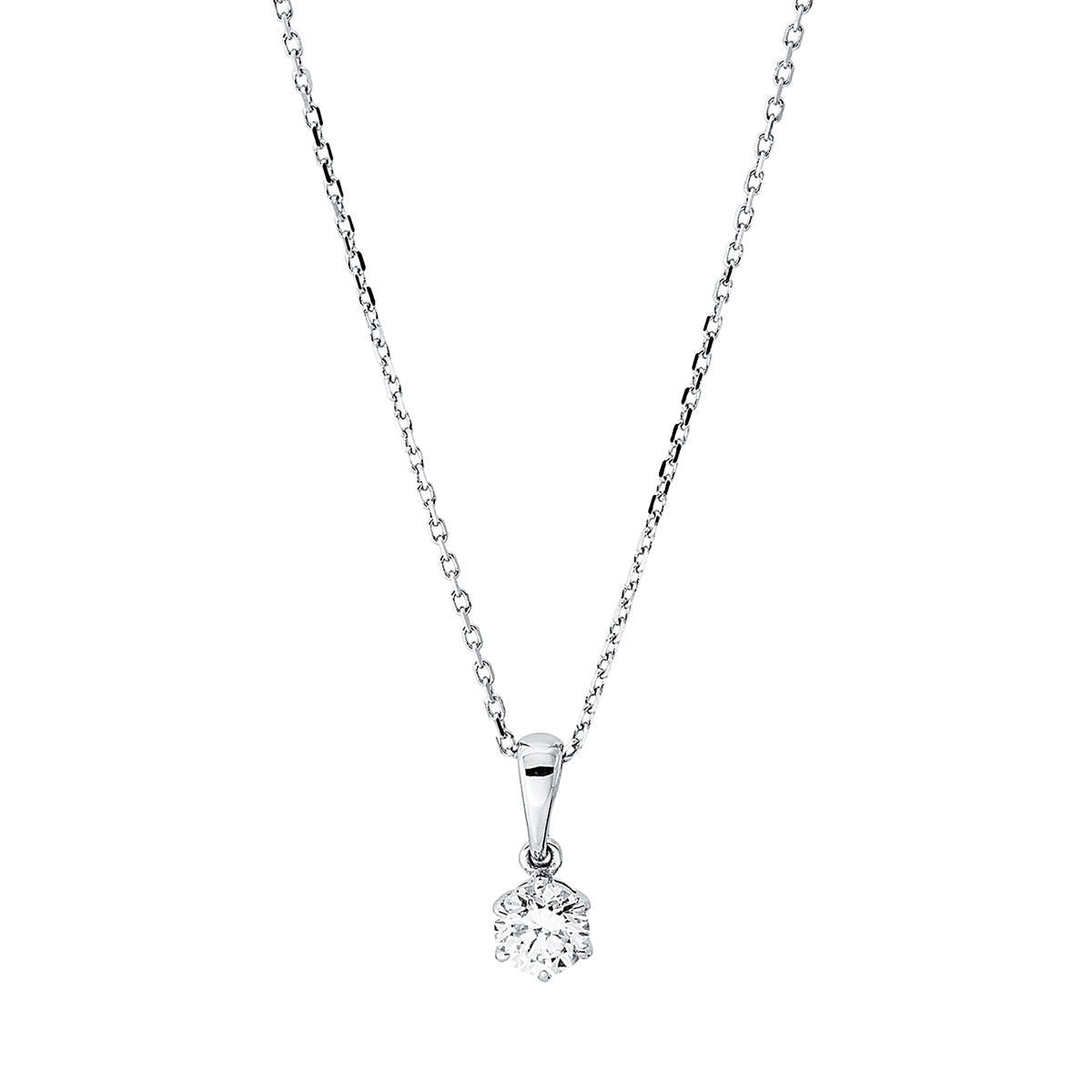 Collier 18 kt WG, mit ZÖ 40 cm + 42 cm