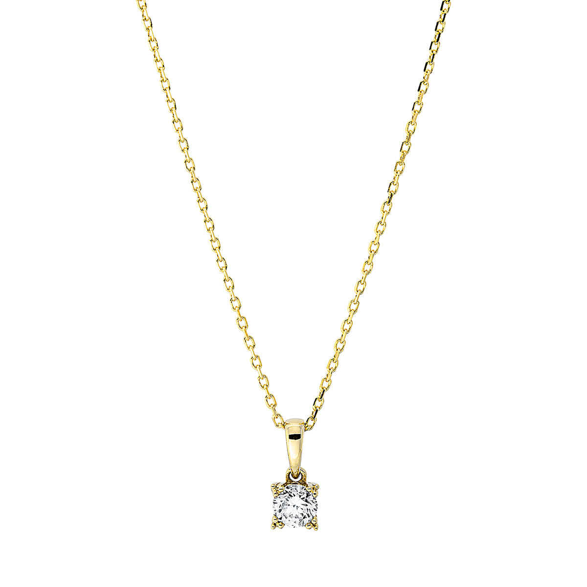 Collier 4er-Krappe 18 kt GG, mit ZÖ 40 cm + 42 cm